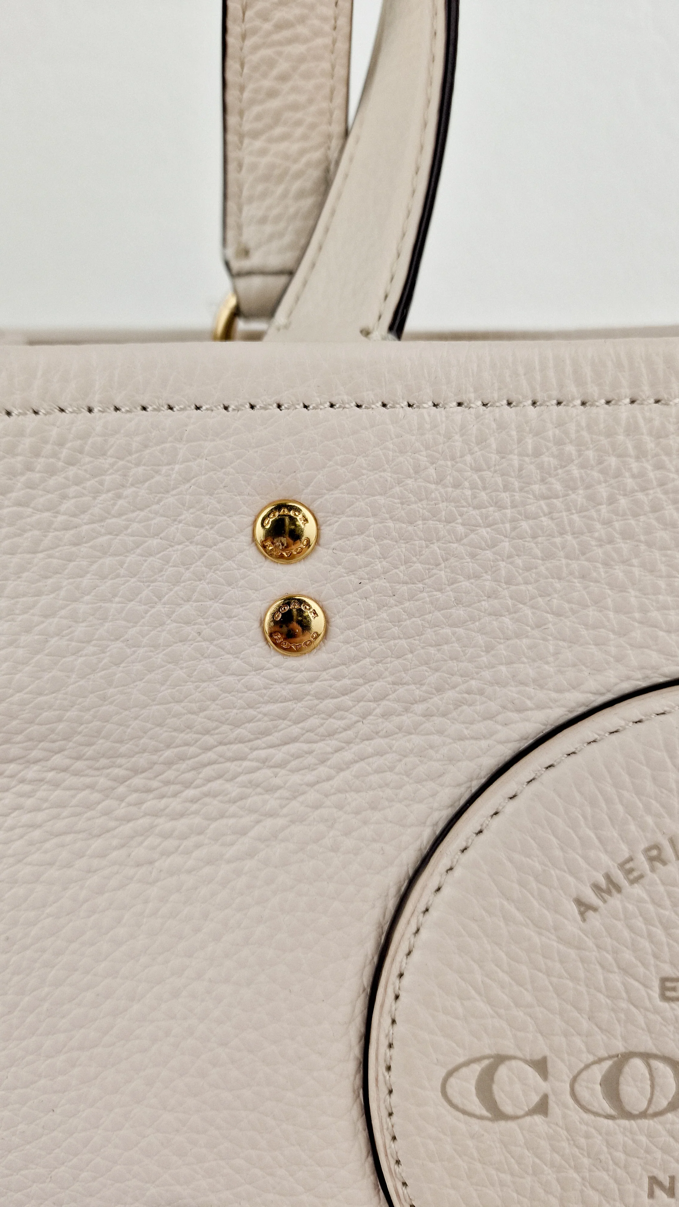 Coach Dempsey Carryall Tote Bag Handbag in Chalk Leather & Gold Tone Hardware - Coach C2004 - Image 3