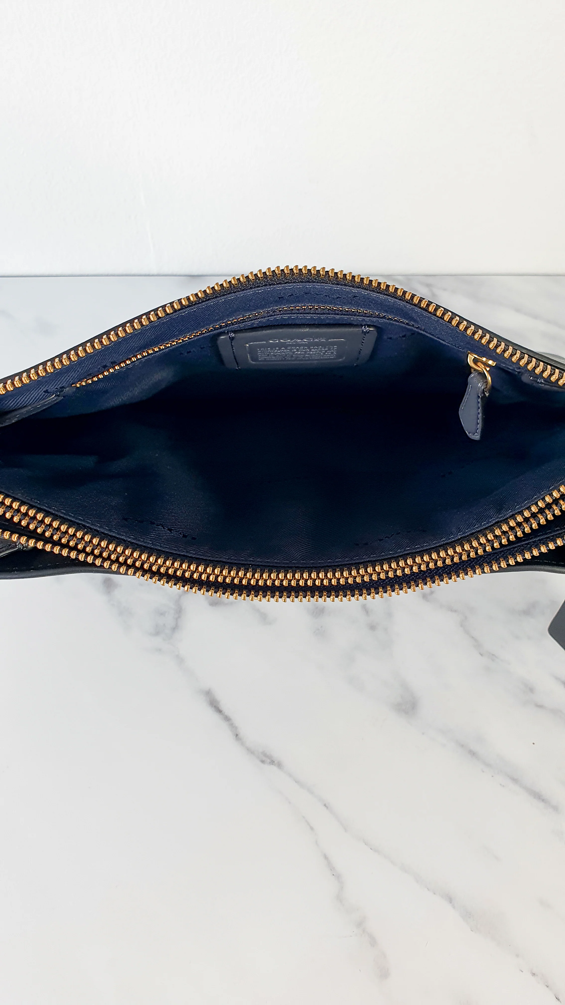 Coach Dreamer Shoulder Bag Crossbody in Black and Blue with Whipstitch and Snakeskin - Mixed Leather & Suede - Sample Bag - Image 15