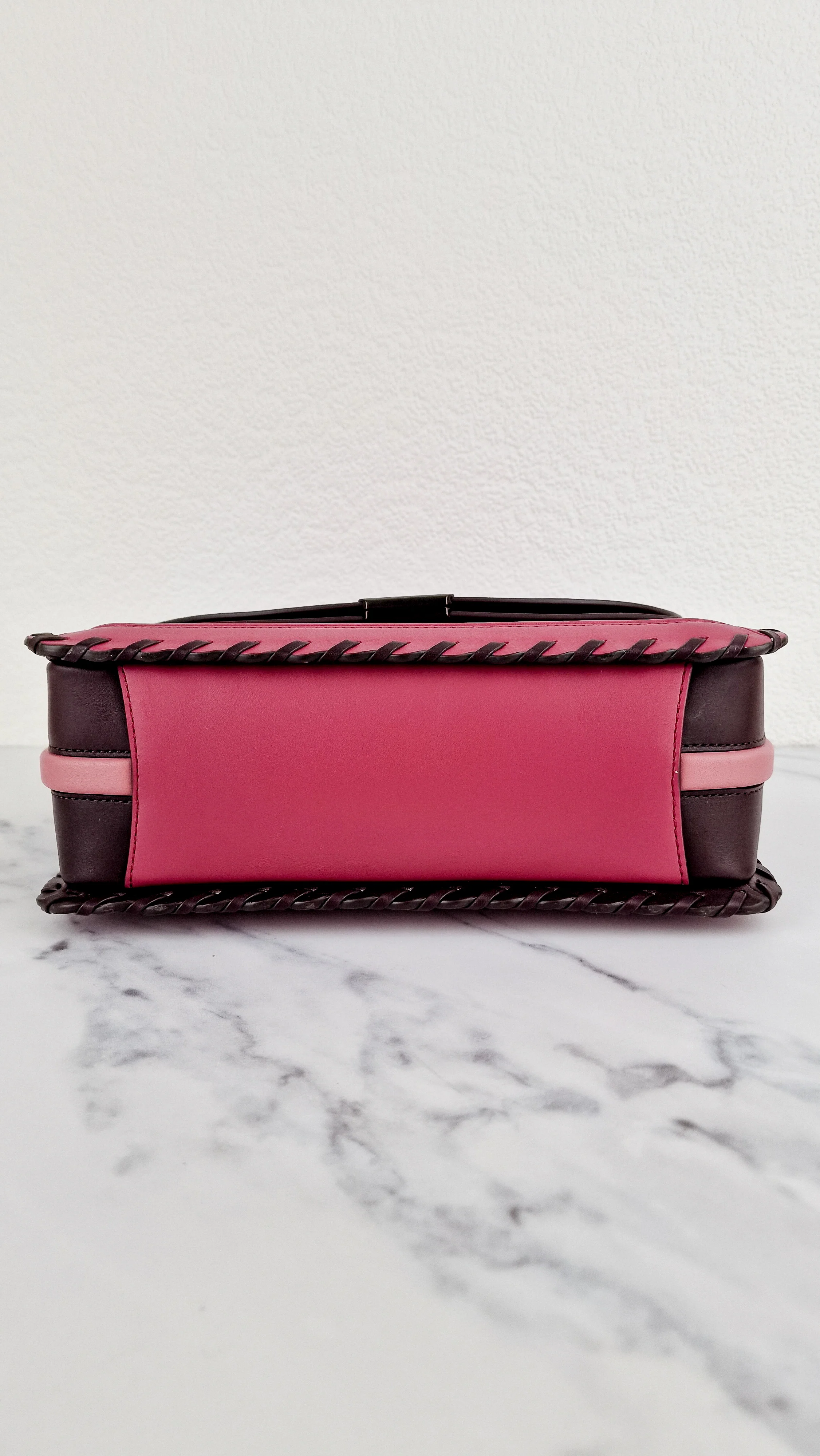 Coach Dreamer Shoulder Bag in True Pink Colorblock with Whipstitch Primrose - Coach 76034 - Image 8