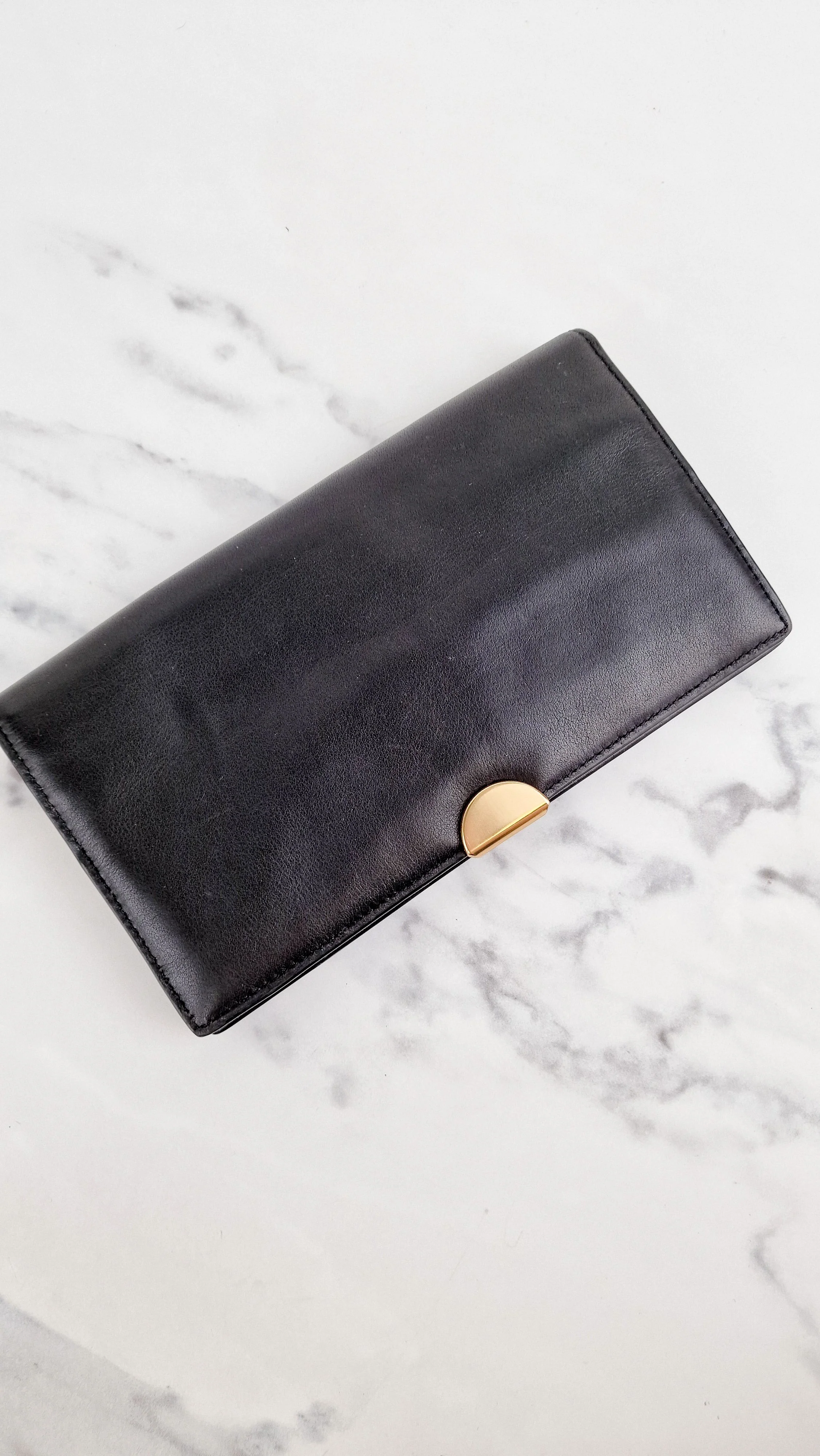 Coach Dreamer Wallet in Black Smooth Leather - Gold Tone Hardware Clutch - Image 2