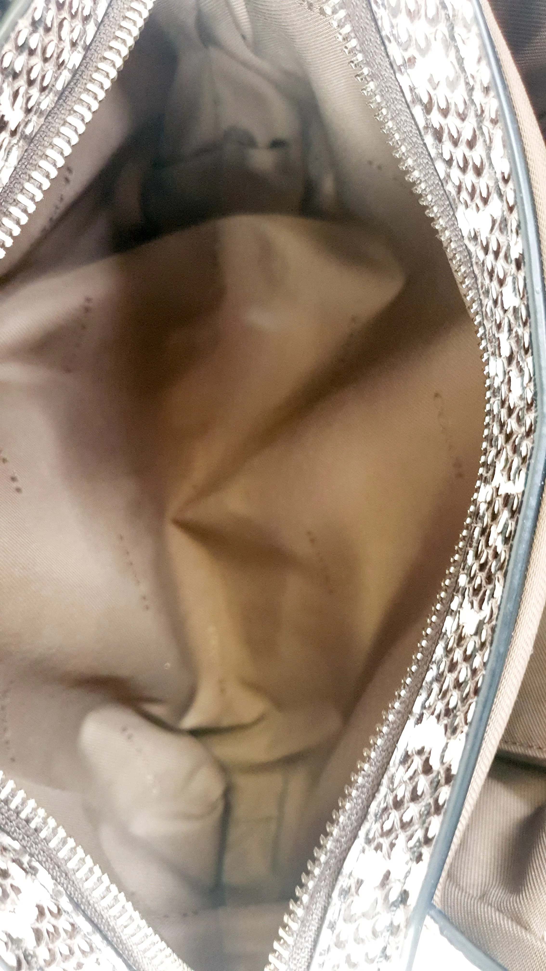 Coach Edie 31 in Stone Taupe with Genuine Snakeskin Colorblock Pebble Leather - Shoulder Bag Coach 57670 - Image 22