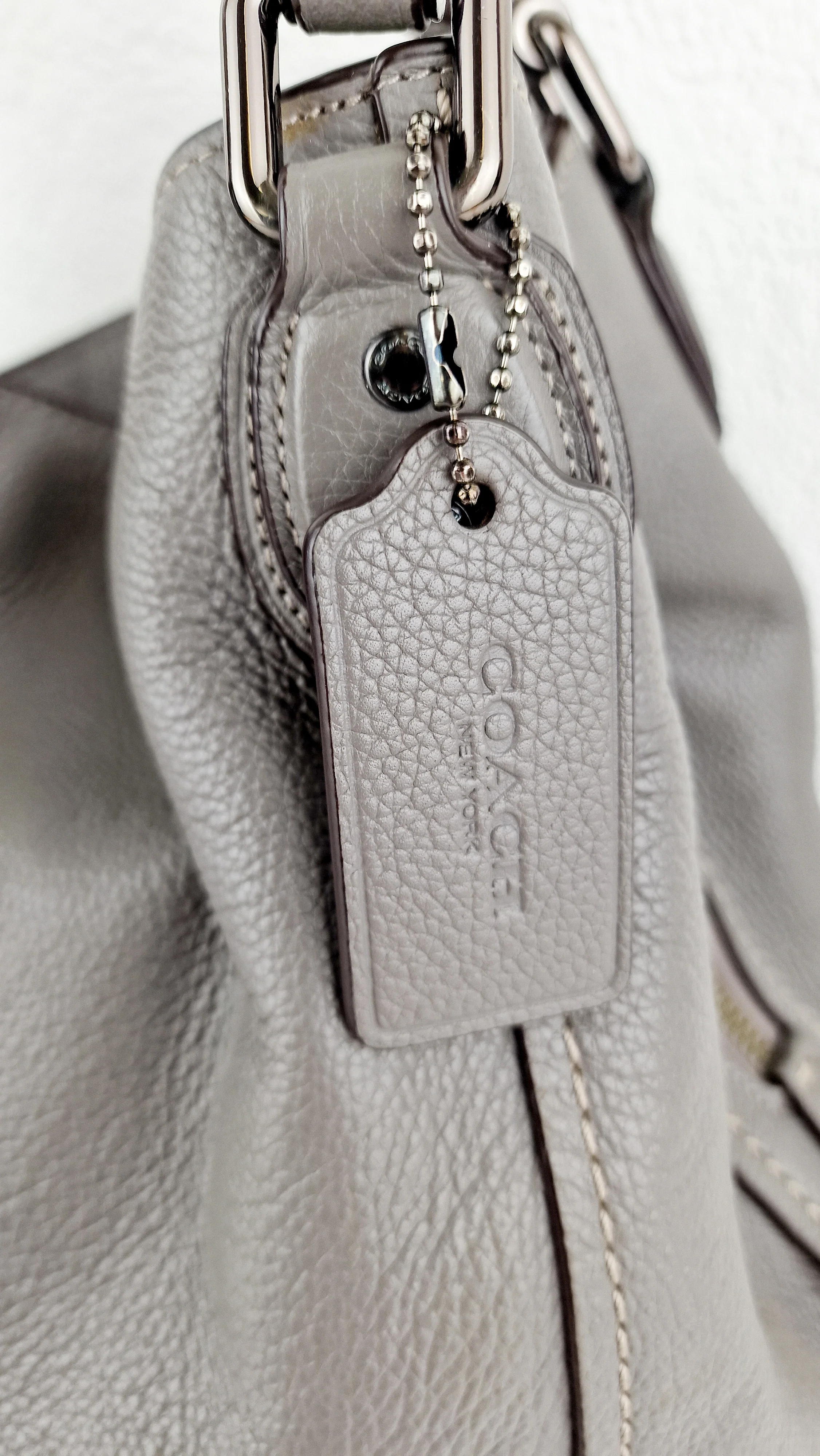 Coach Edie 31 Shoulder Bag in Grey Pebble Leather Handbag Coach 57125 - Image 5