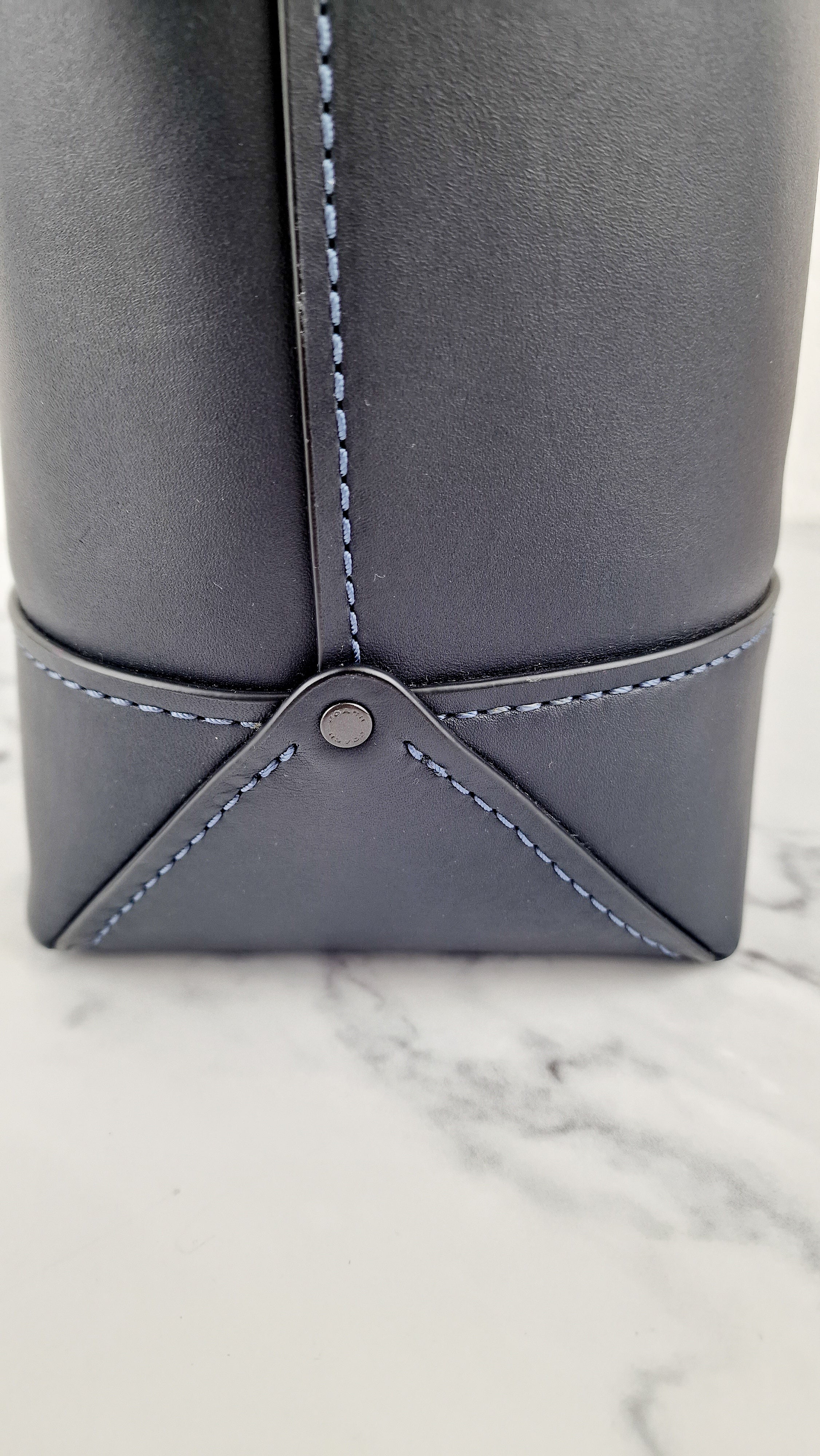 Coach 1941 Gotham Tote Rexy Bag Dark Navy Blue & Black Glovetanned Leather - Shoulder Bag - Coach 11087 - Image 11