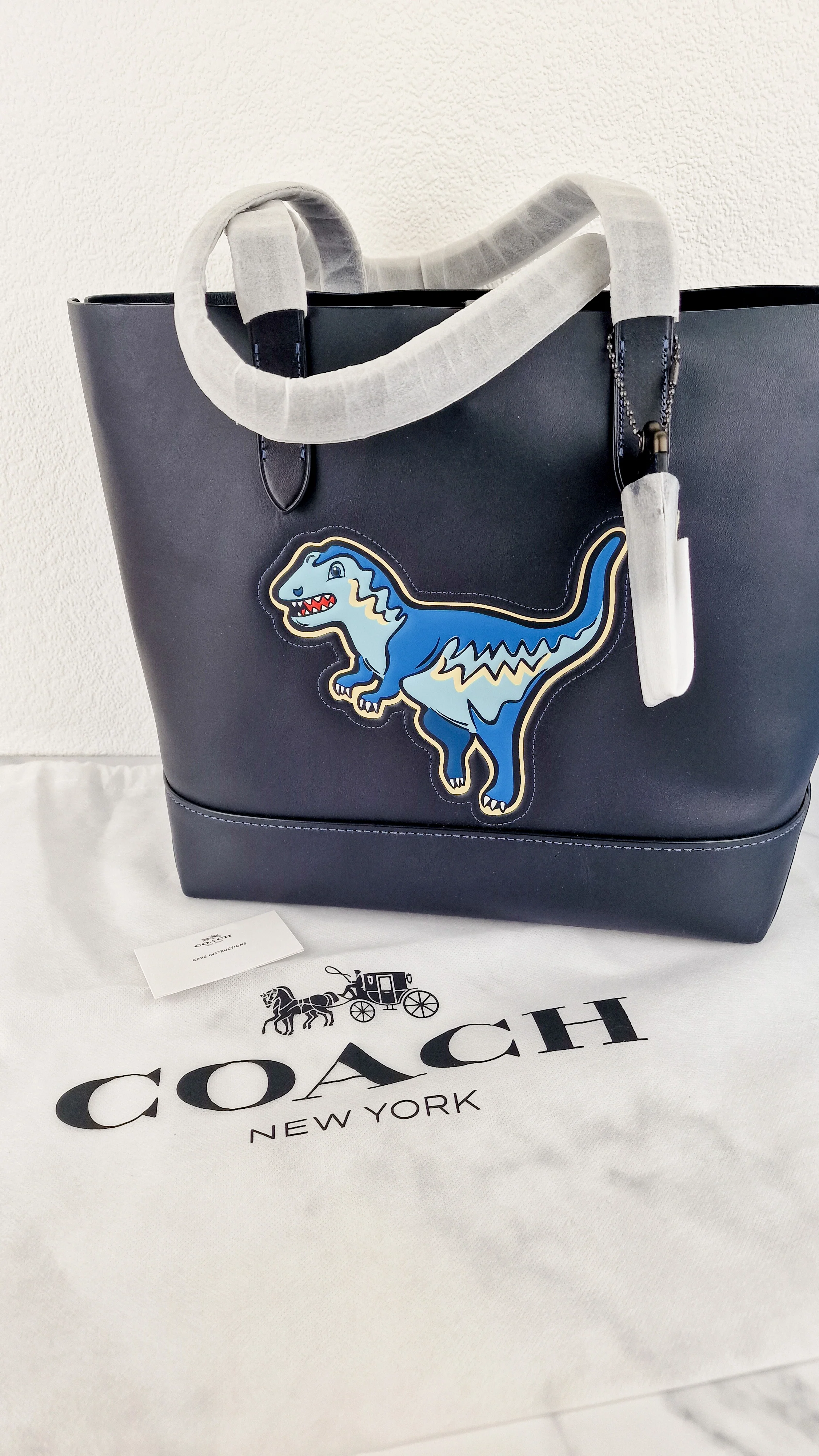 Coach 1941 Gotham Tote Rexy Bag Dark Navy Blue & Black Glovetanned Leather - Shoulder Bag - Coach 11087 - Image 18