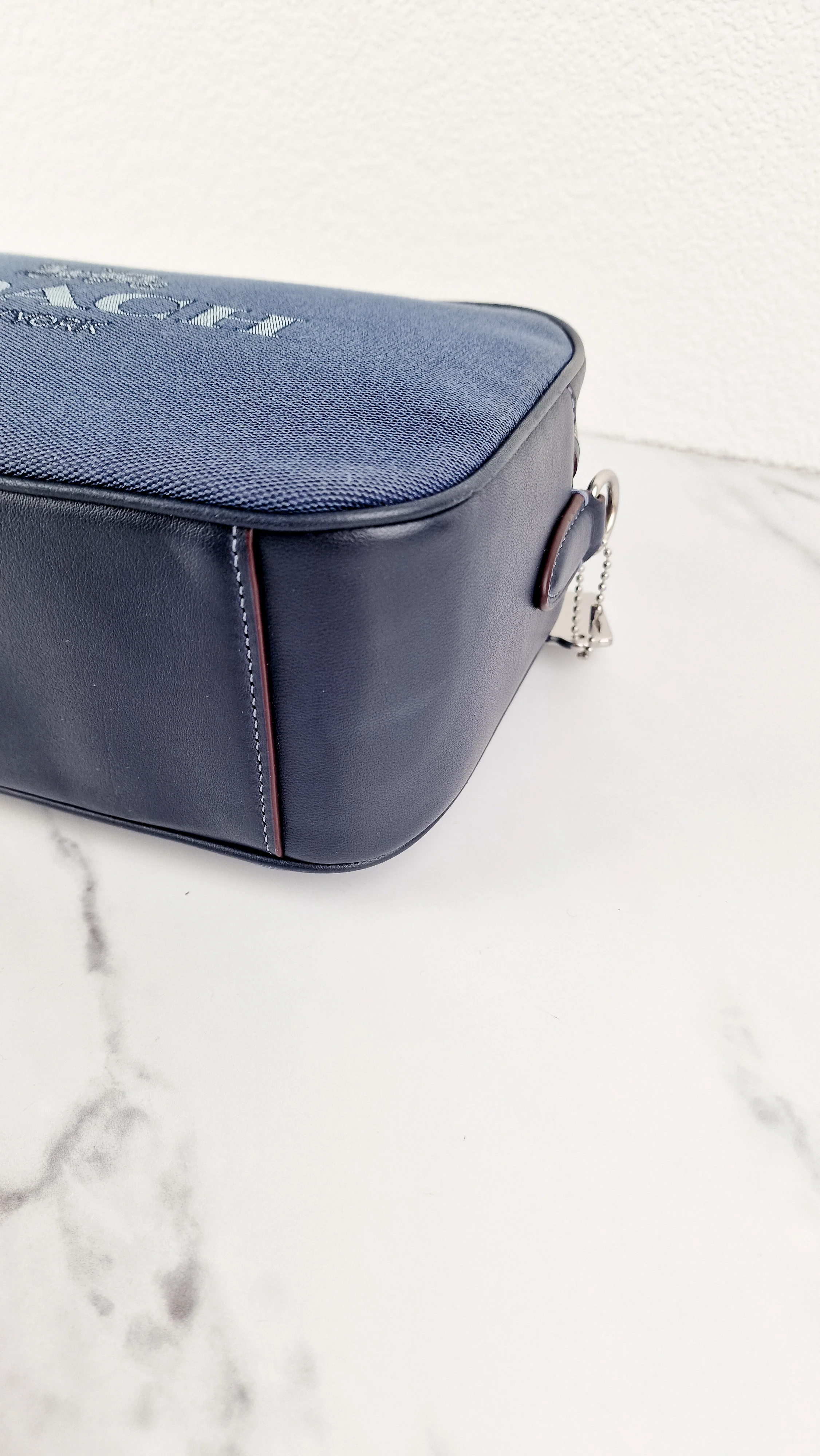 Coach Jes Crossbody Camera Bag in Denim & Navy Blue Leather Coach 6519 - Image 10