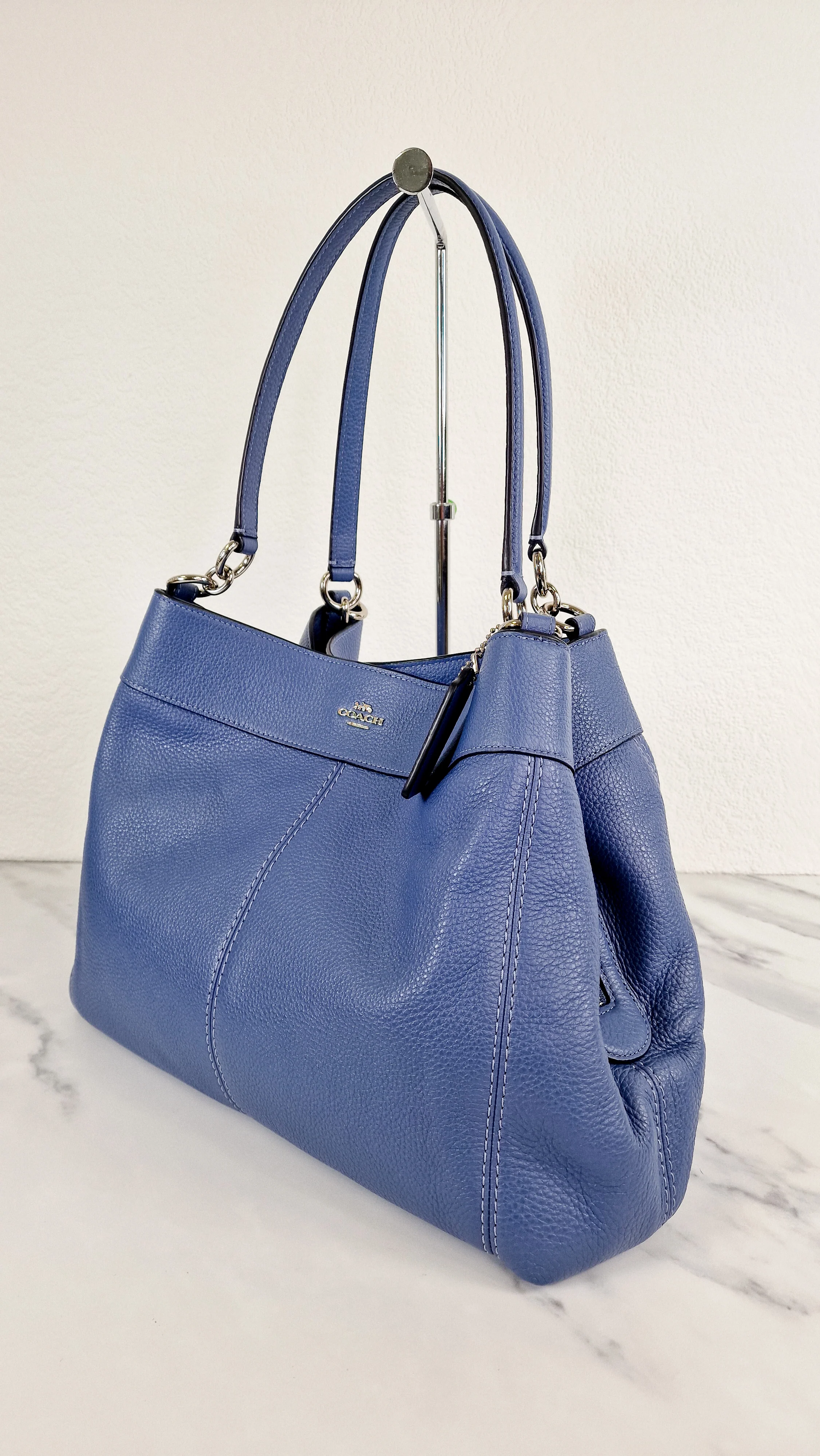 Coach Lexi Shoulder Bag in Blue Pebbled Leather - Coach F28997 - Image 2