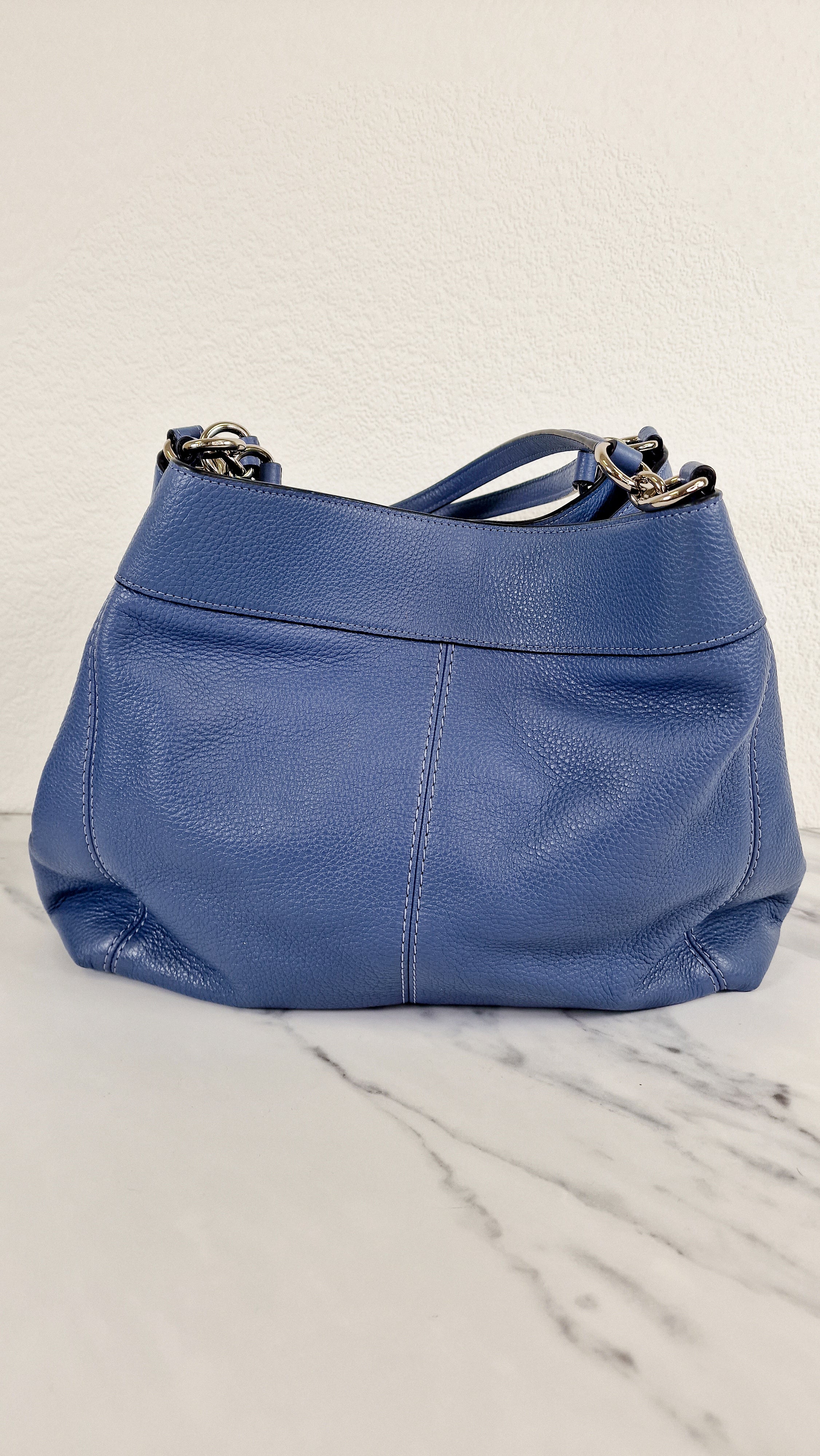 Coach Lexi Shoulder Bag in Blue Pebbled Leather - Coach F28997 - Image 6