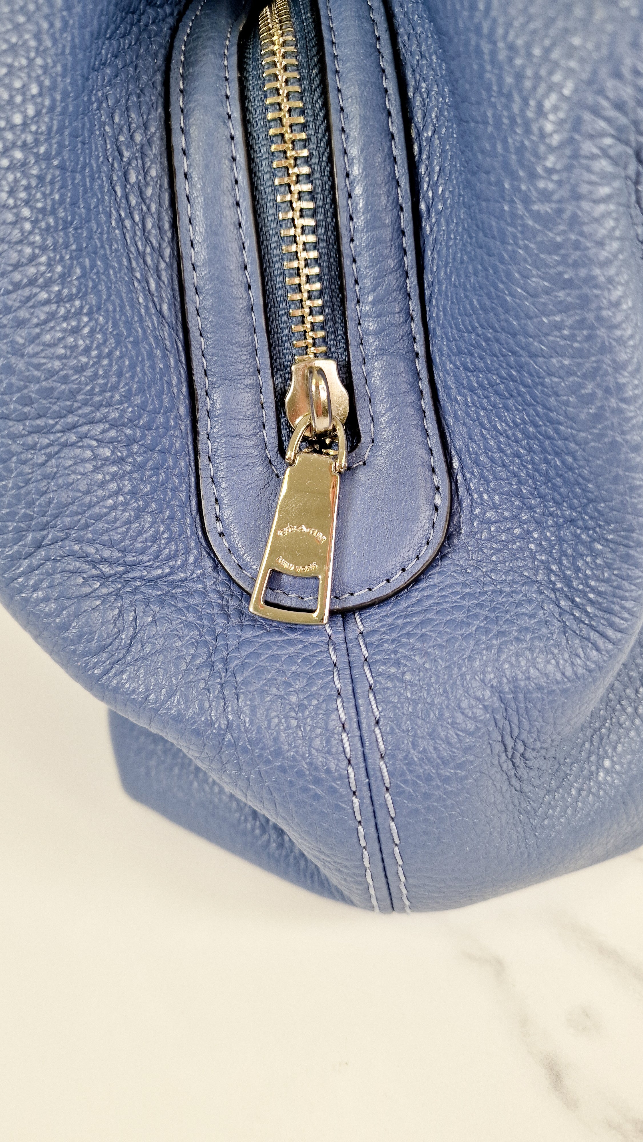Coach Lexi Shoulder Bag in Blue Pebbled Leather - Coach F28997 - Image 8
