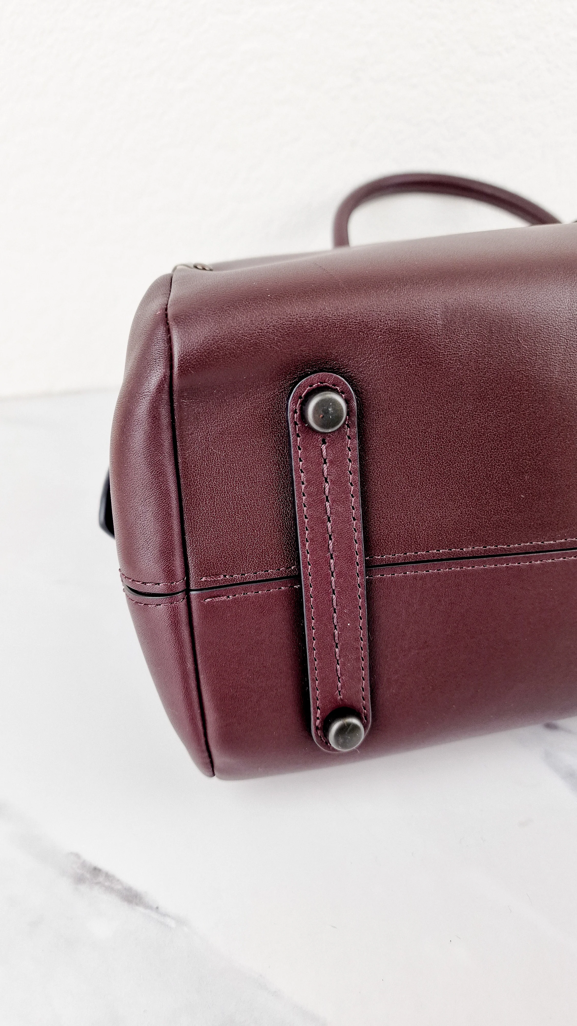 Coach Mason Carryall in Oxblood Smooth Leather with Snakeskin - Coach 38717 - Image 8