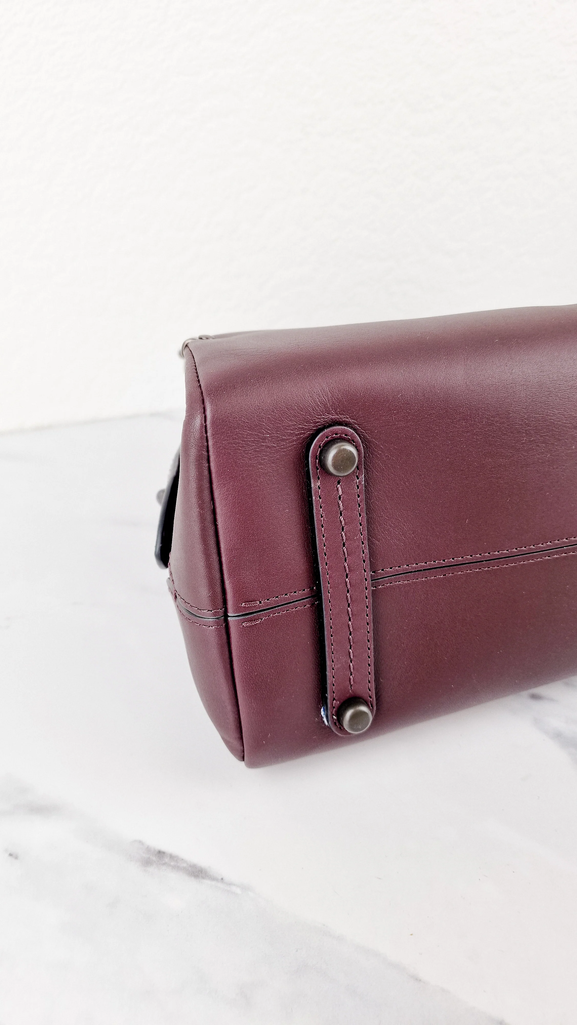 Coach Mason Carryall in Oxblood Smooth Leather with Snakeskin C Turnlock - Coach 38717 - Image 15