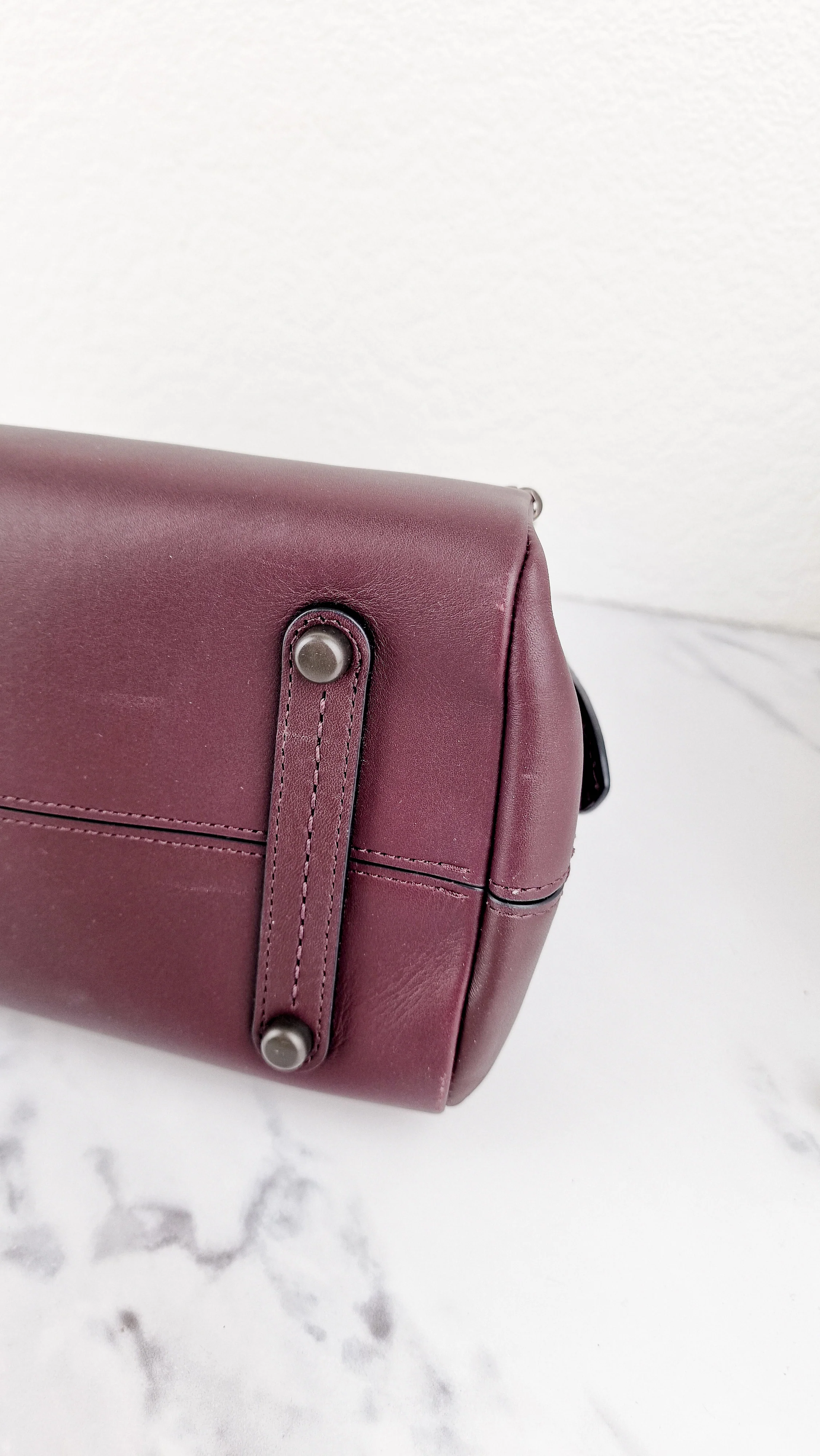 Coach Mason Carryall in Oxblood Smooth Leather with Snakeskin C Turnlock - Coach 38717 - Image 17