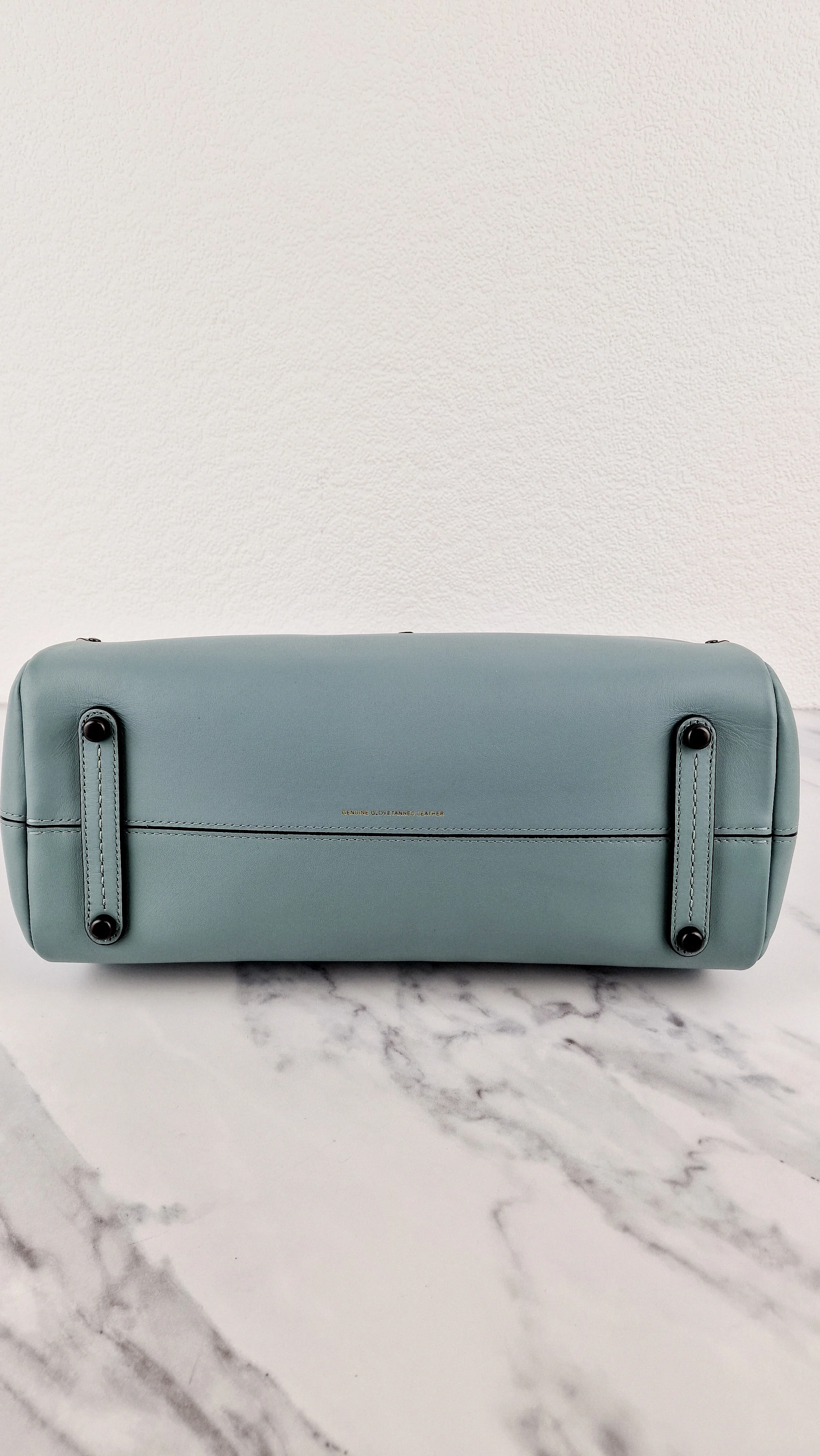 Coach Mason Carryall in Sage Pale Blue Green Smooth Leather & Snakeskin - Coach 38717 - Image 11
