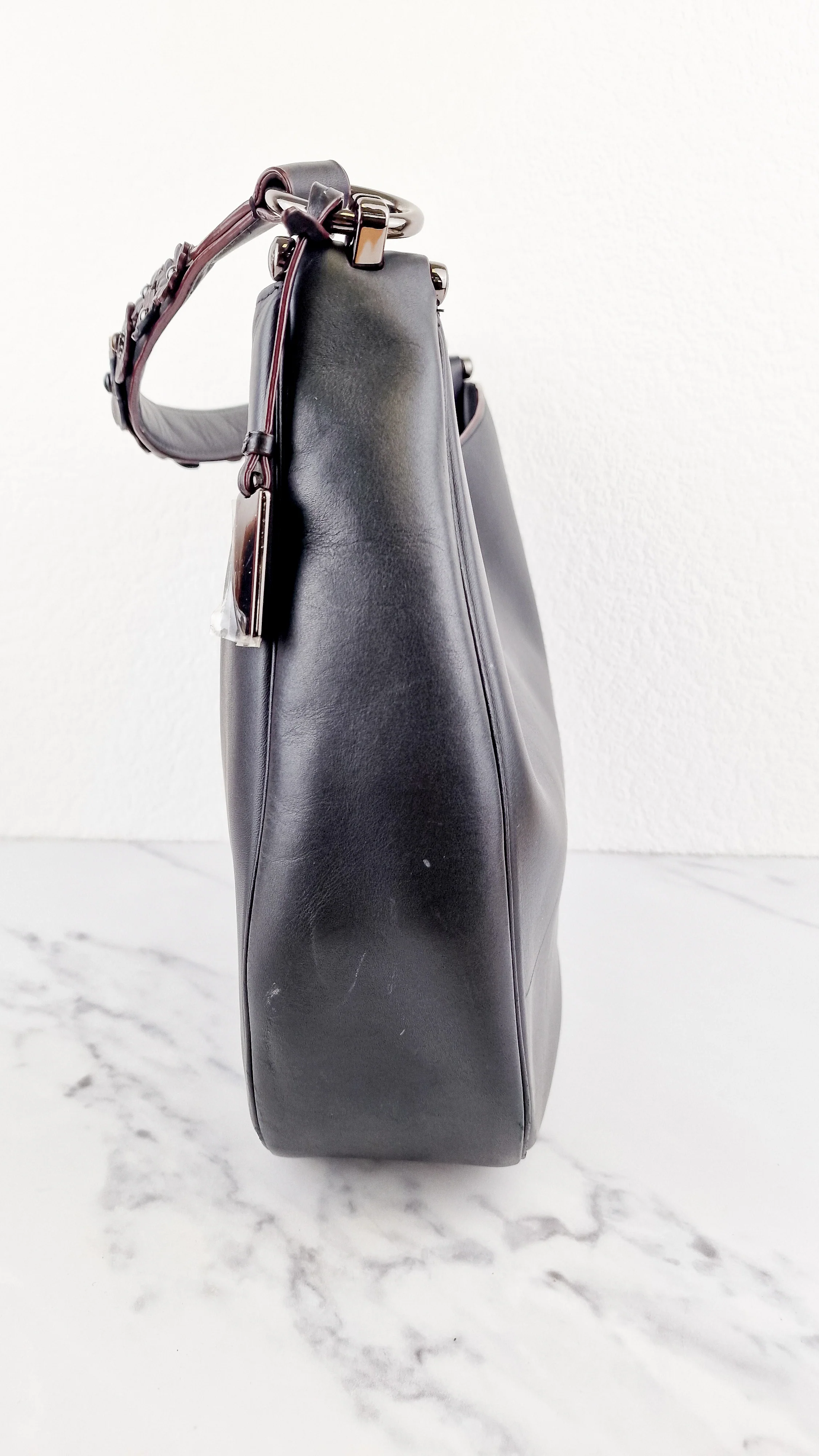 Coach Nomad Hobo in Black with Tea Rose Details Willow - Crossbody Shoulder Bag - Coach 55543 - Image 4