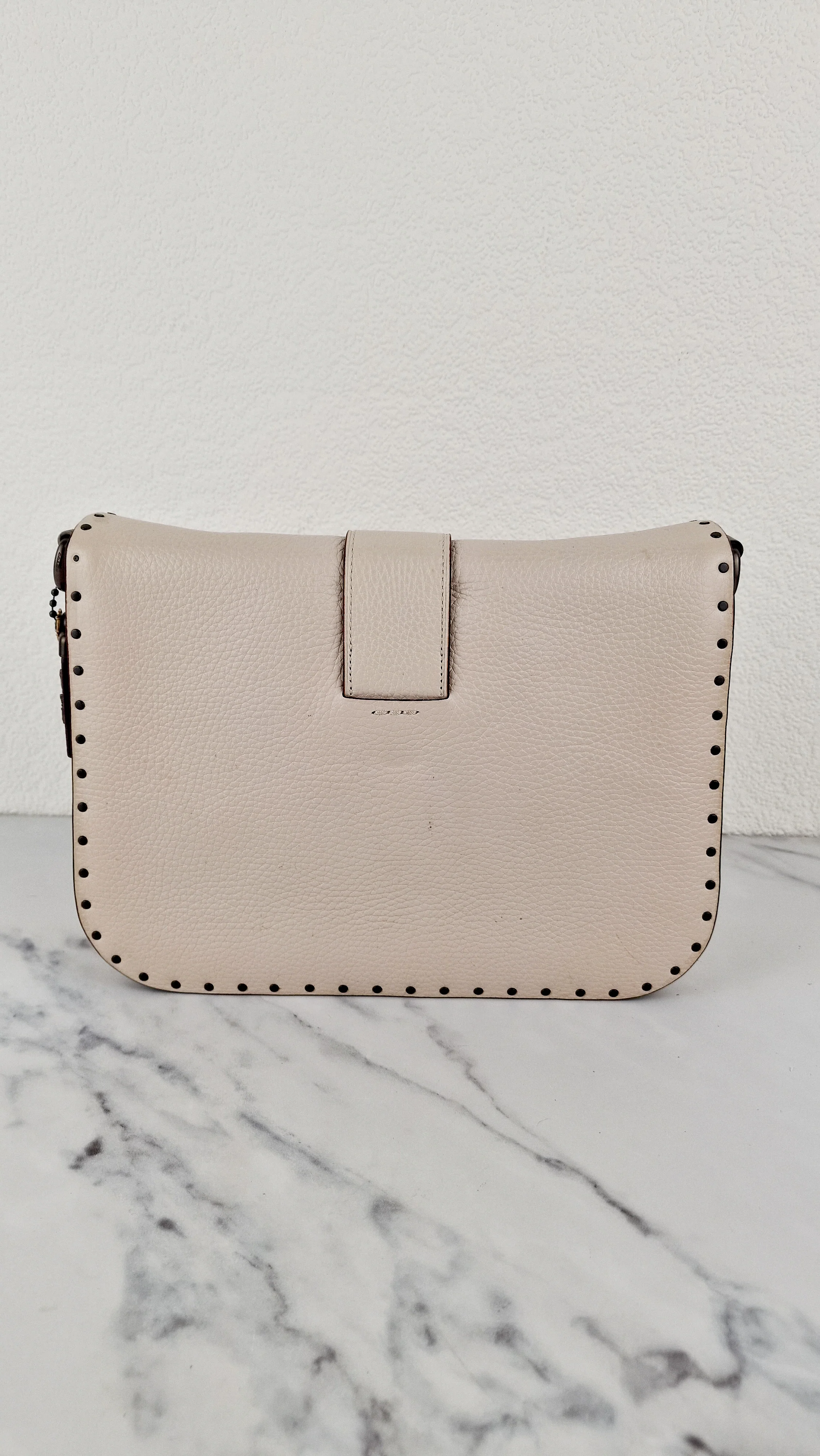 Coach 1941 Page 27 With Border Rivets in Chalk White Pebble Leather - Coach 31929 - Image 5