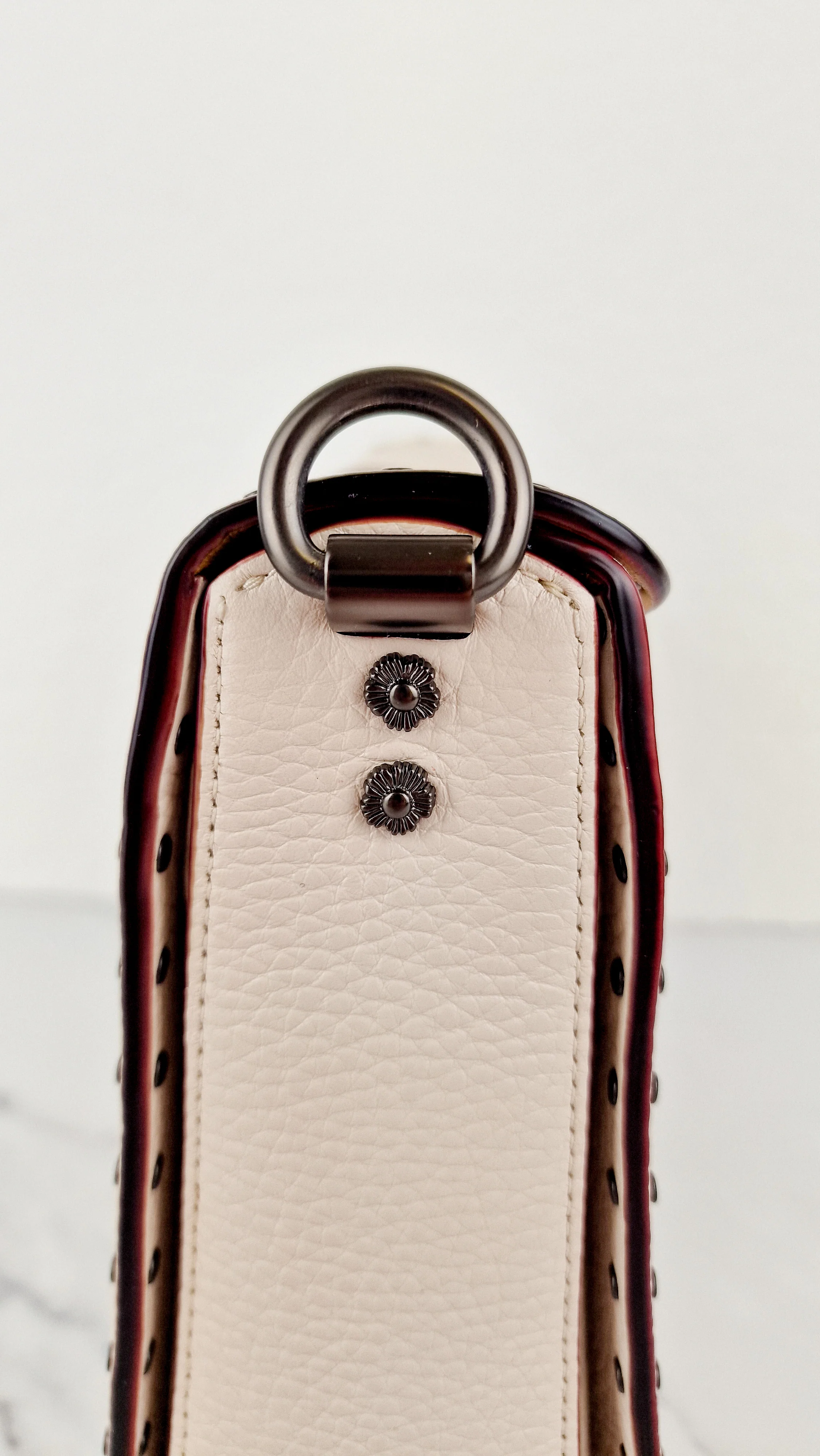 Coach 1941 Page 27 With Border Rivets in Chalk White Pebble Leather - Coach 31929 - Image 8