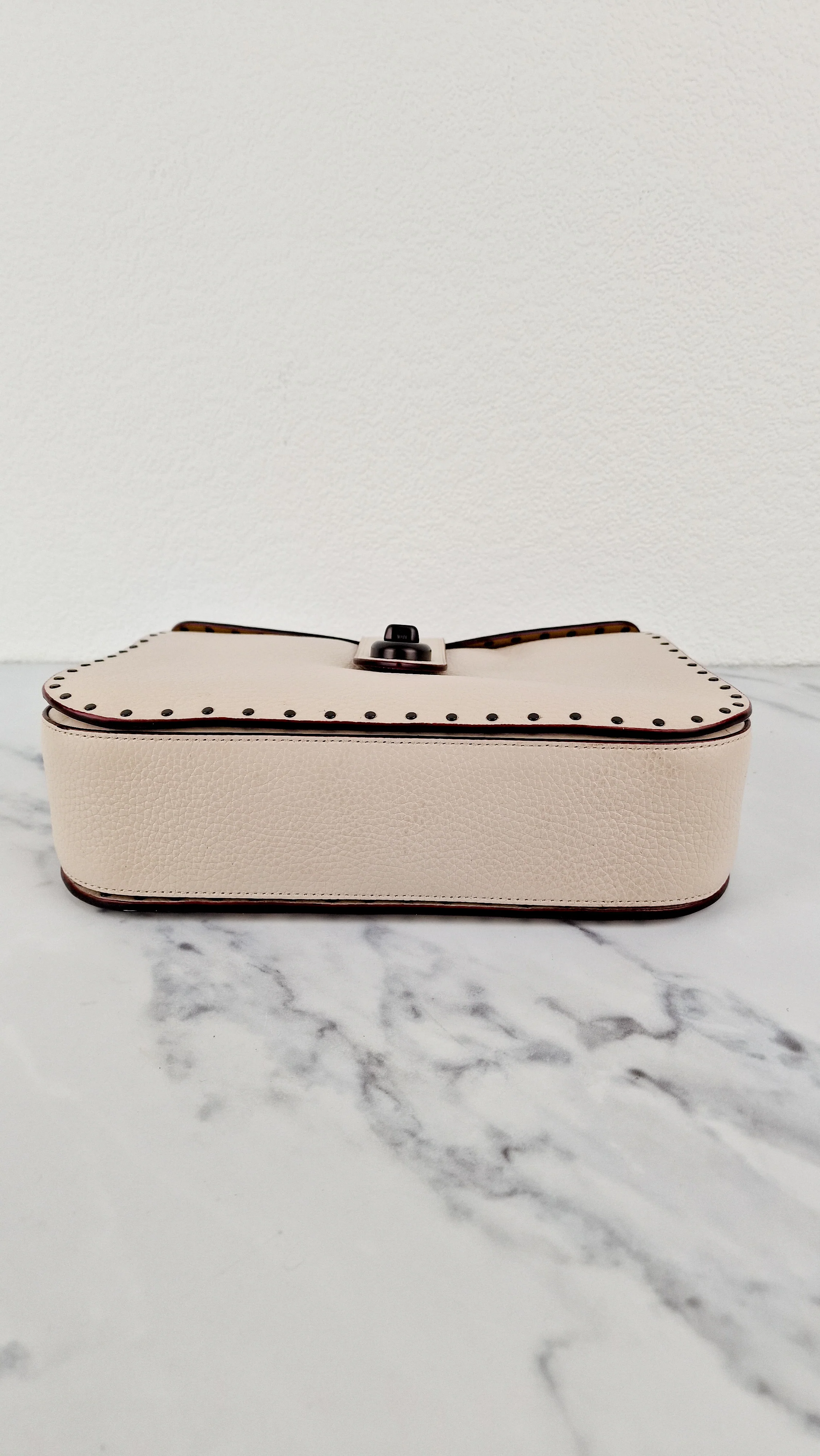 Coach 1941 Page 27 With Border Rivets in Chalk White Pebble Leather - Coach 31929 - Image 9