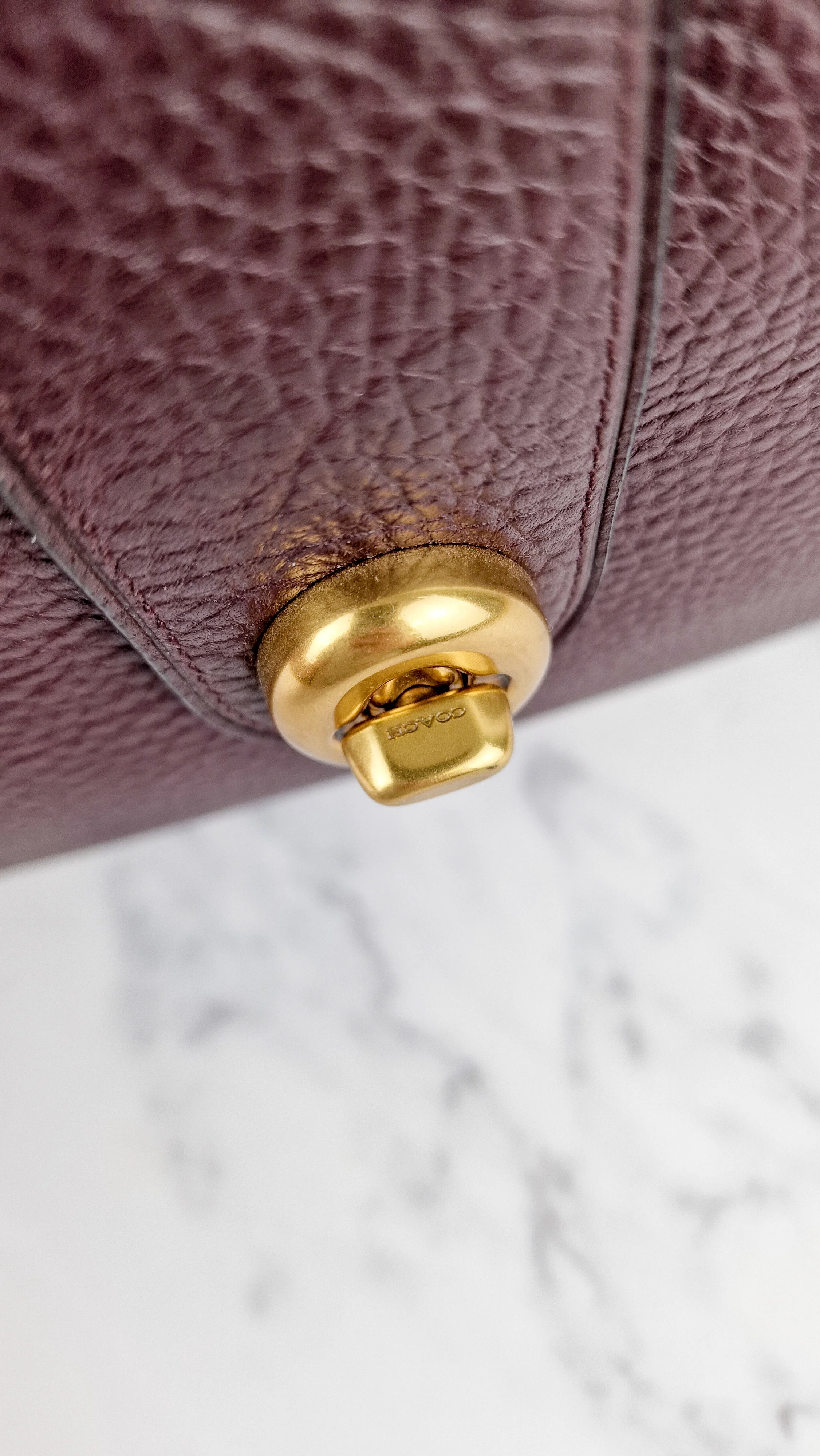 Coach 1941 Page 27 With Border Rivets in Oxblood Brown Pebble Leather - Coach 31929 - Image 12