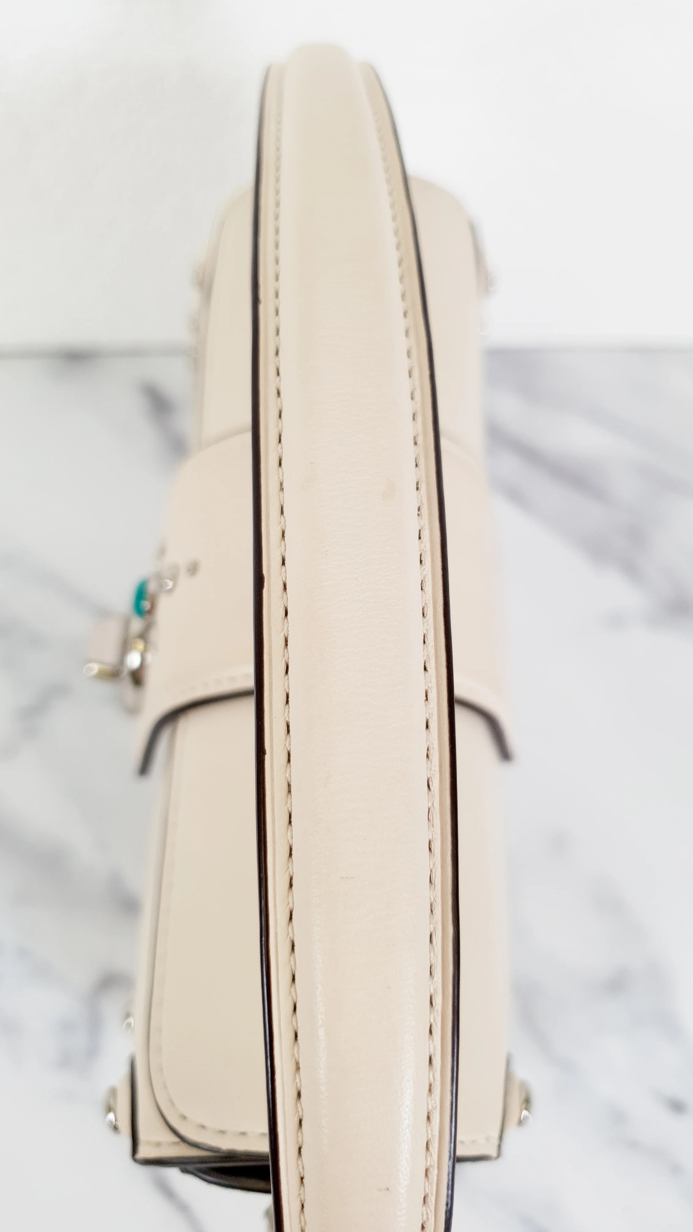 Coach Page Crossbody Bag in Chalk Smooth Leather With Western Rivets and Snakeskin - Handbag - Coach 86731 - Image 8