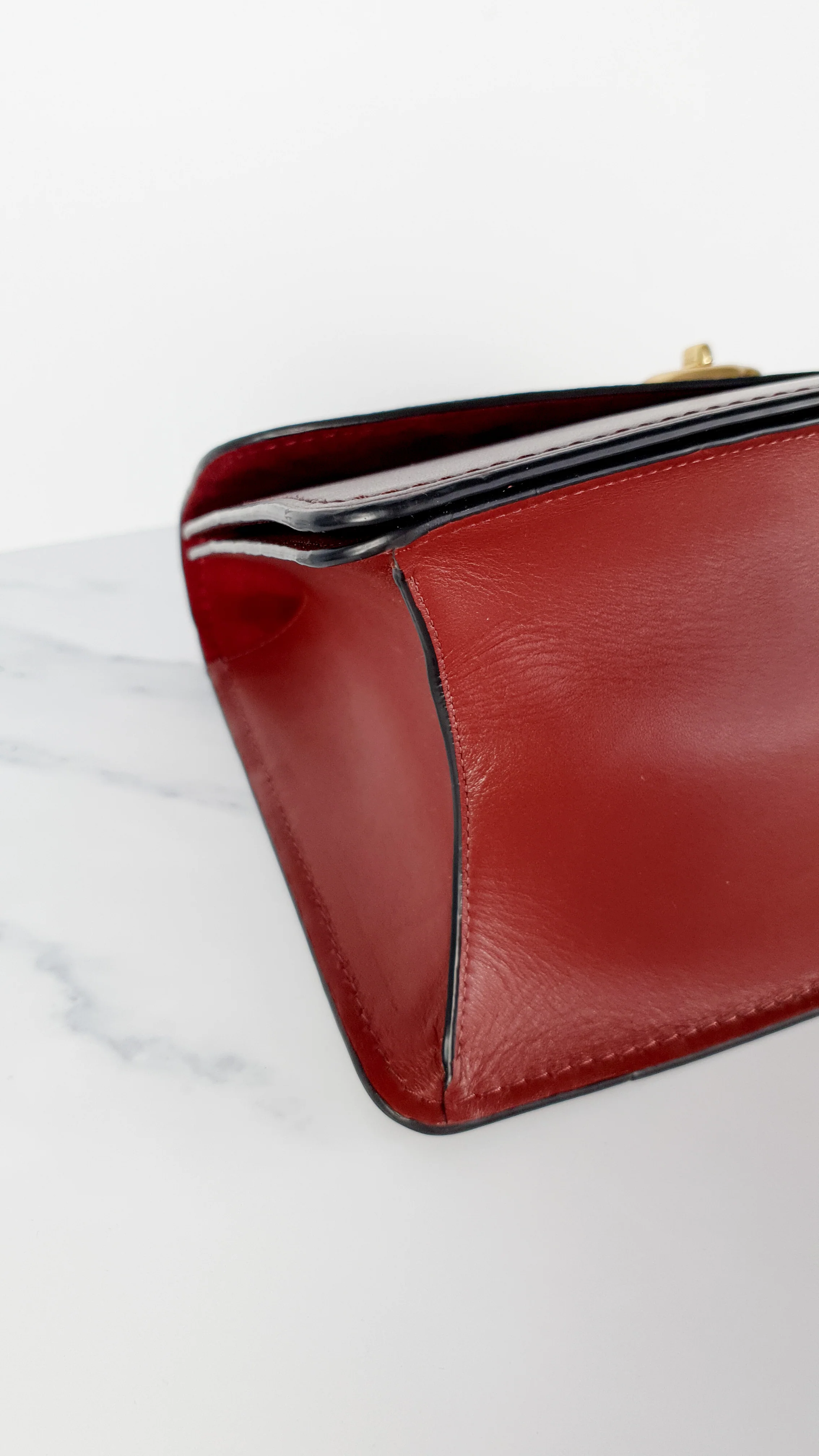 Coach Parker 32 Tophandle Carryall in Oxblood Burgundy Colorblock with Snakeskin Details - Handbag Exotic Crossbody Bag Coach 73969 - Image 16
