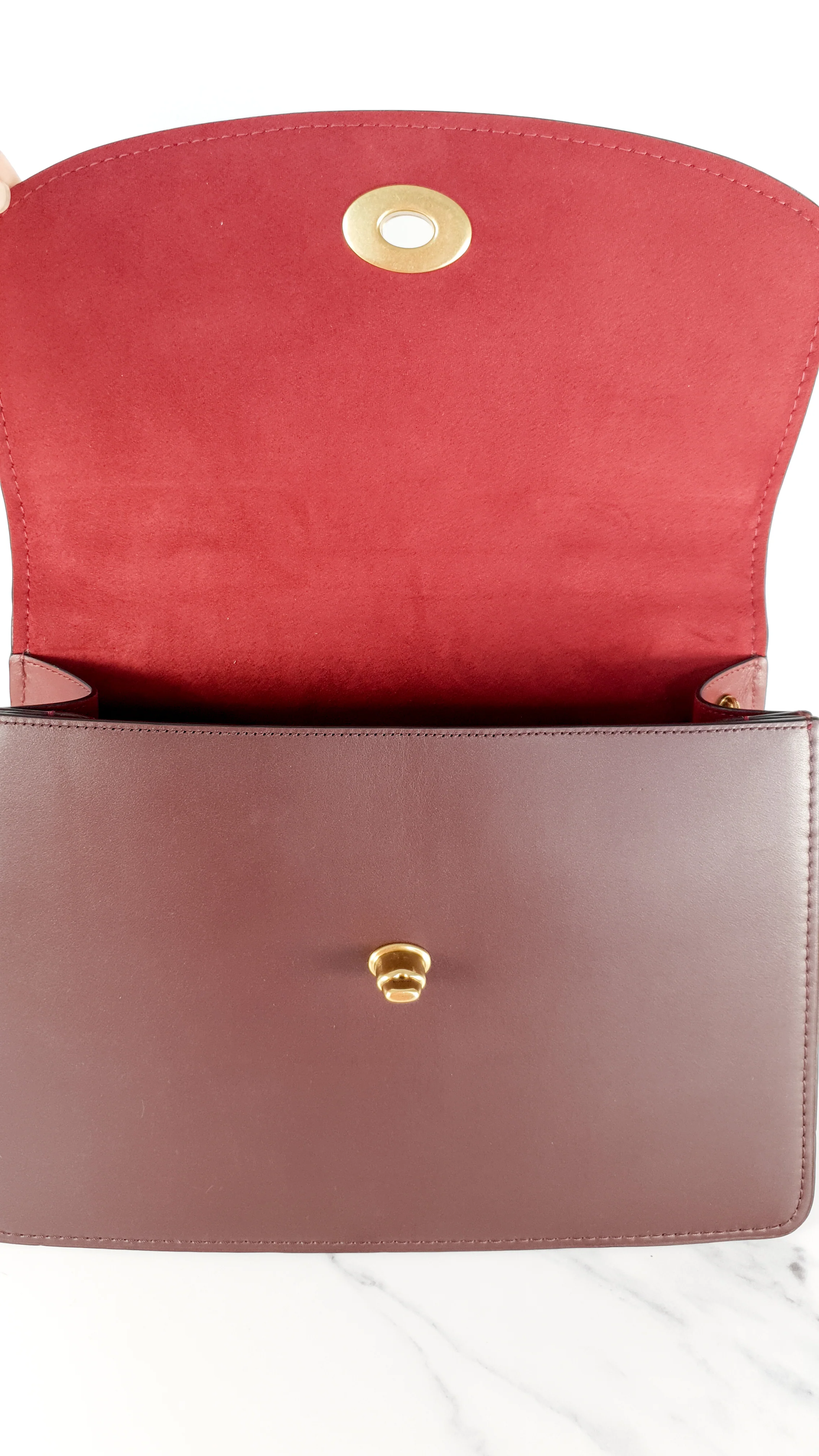 Coach Parker 32 Tophandle Carryall in Oxblood Burgundy Colorblock with Snakeskin Details - Handbag Exotic Crossbody Bag Coach 73969 - Image 20