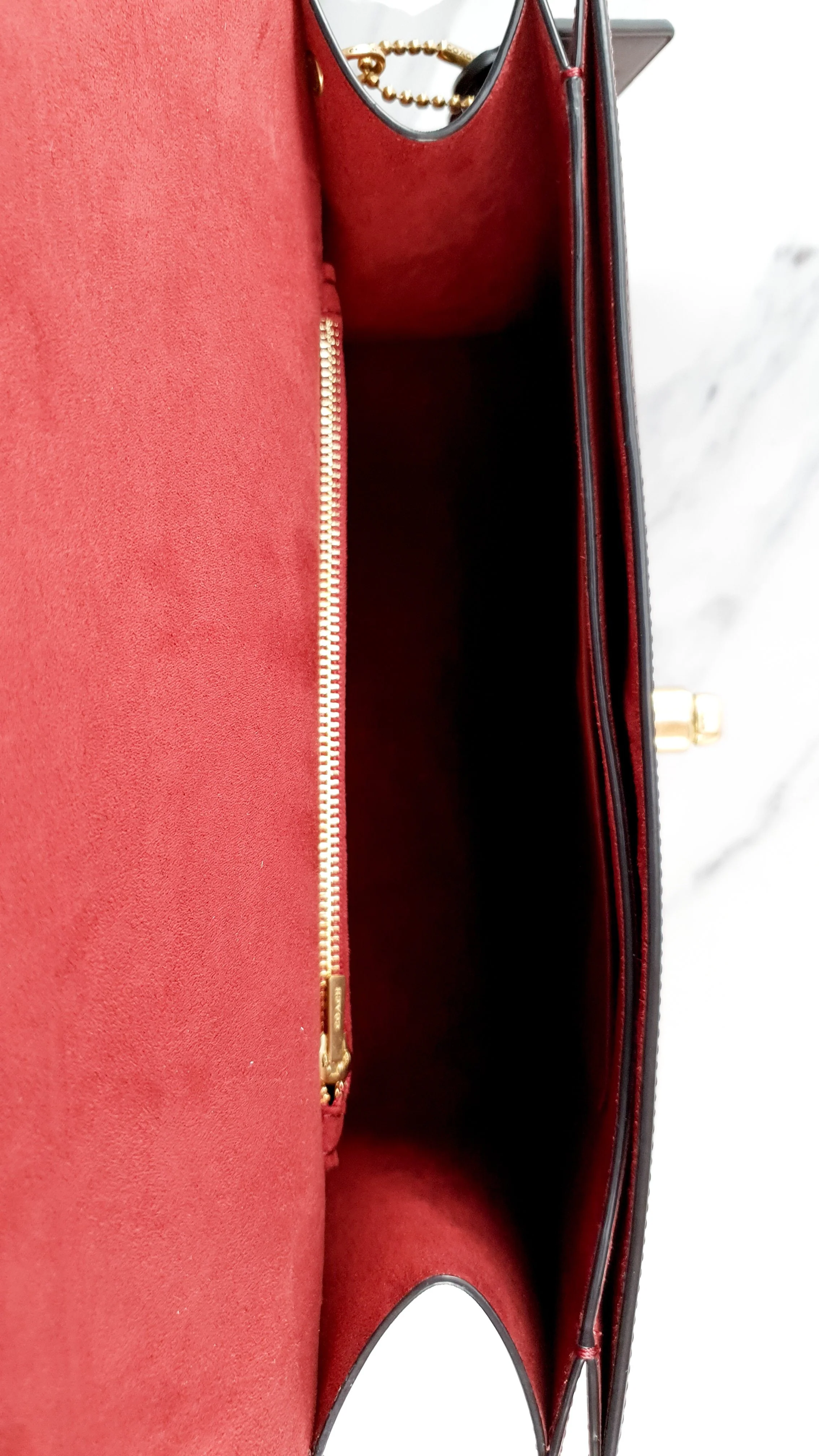 Coach Parker 32 Tophandle Carryall in Oxblood Burgundy Colorblock with Snakeskin Details - Handbag Exotic Crossbody Bag Coach 73969 - Image 22