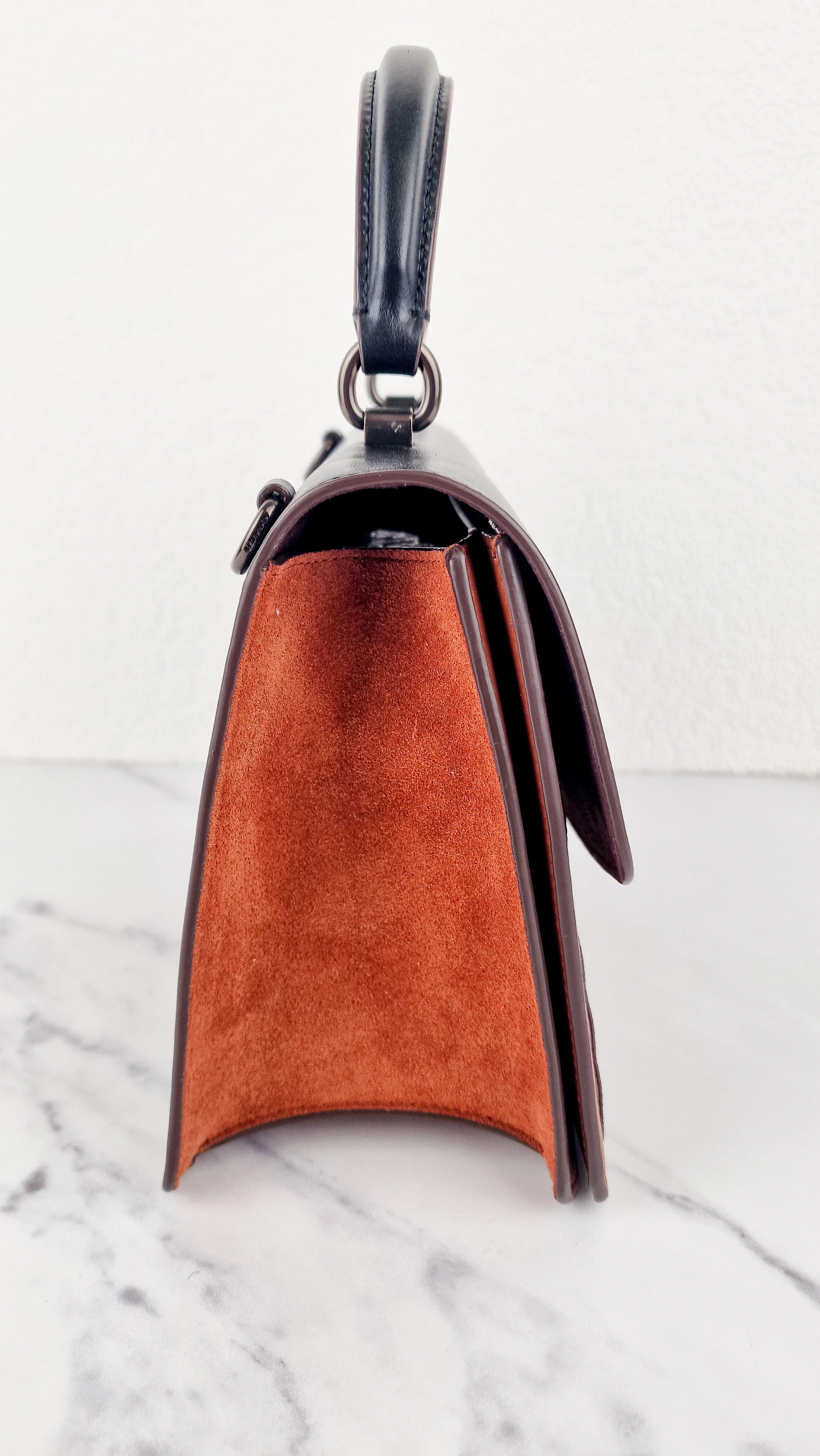 Coach Parker Top Handle With Signature Canvas Patchwork Stripes And Snakeskin Detail - Coach 79269 - Image 6