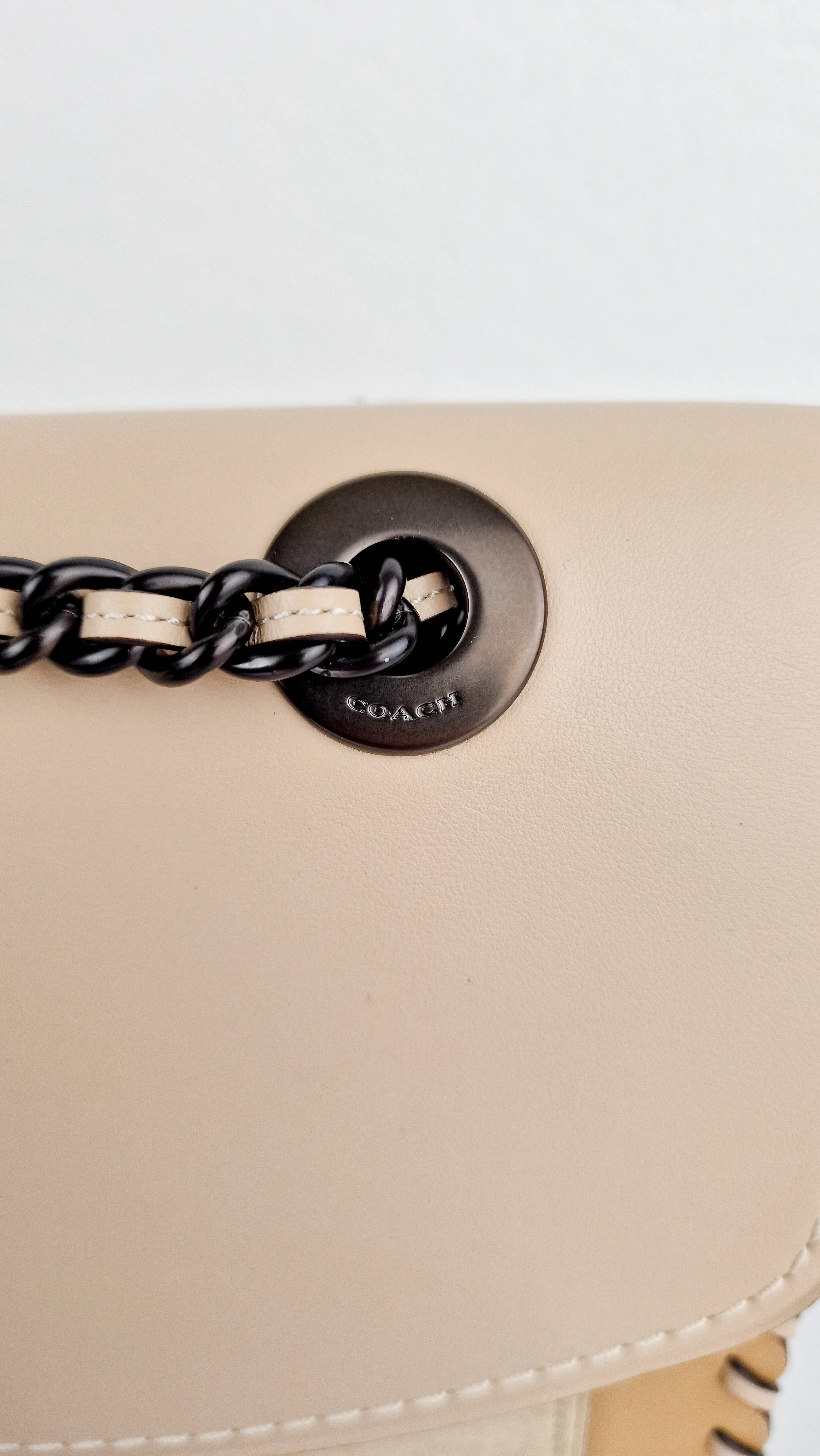 Coach Parker Shoulder Bag With Whipstitch in Beechwood Leather & Suede - Coach Sample Bag - Image 8