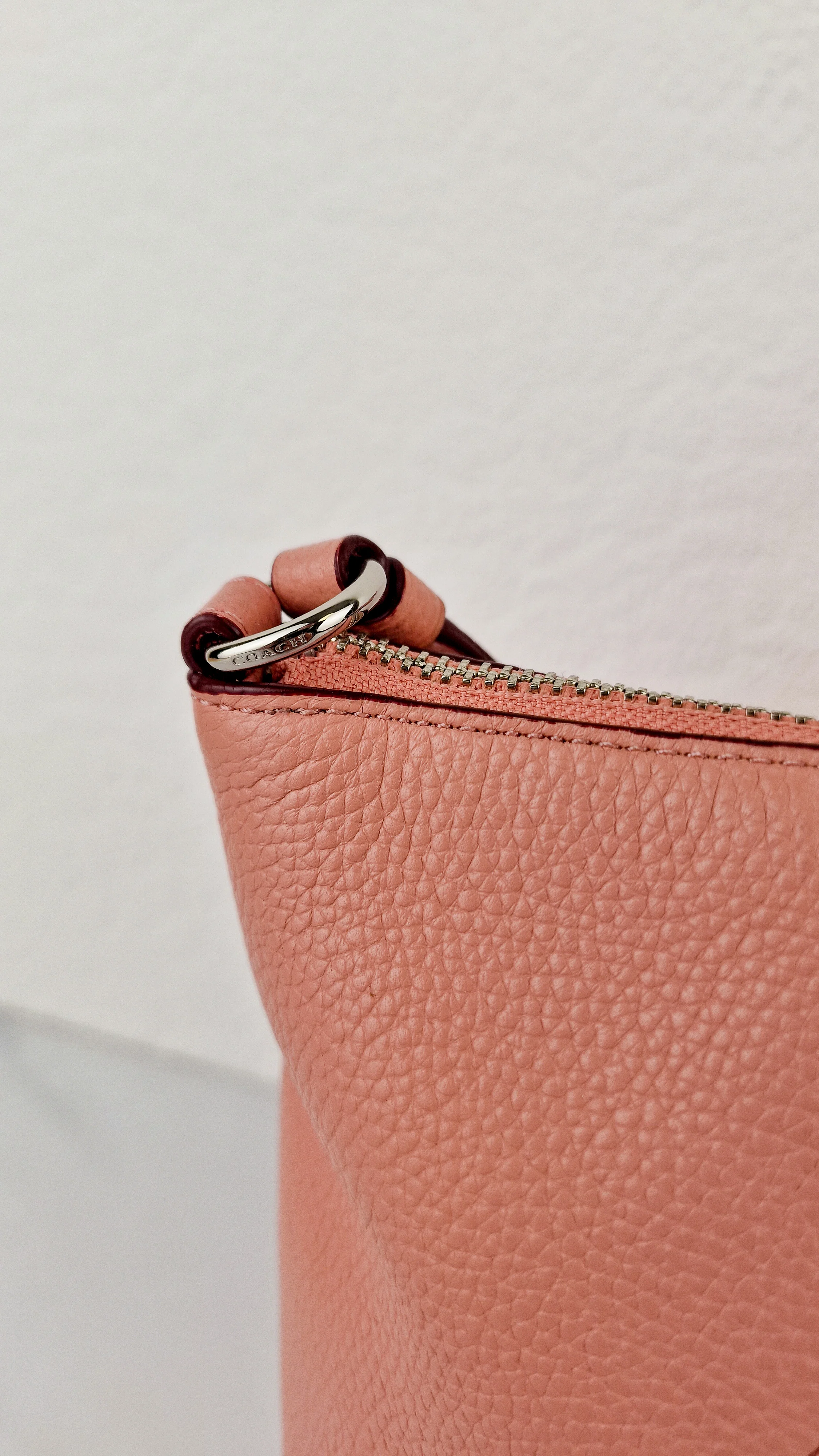 Coach Prairie Satchel in Peony Pink Pebble Leather - Zip Top Handbag - Coach 34340 - Image 9