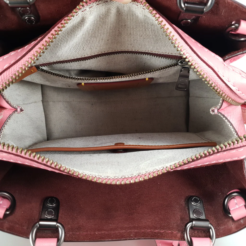 Coach Rogue 25 in Pink Floral Bow - Pebble Leather Handbag - SAMPLE BAG - Image 10