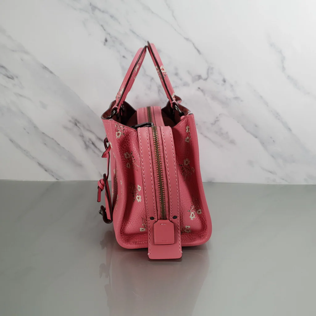 Coach Rogue 25 in Pink Floral Bow - Pebble Leather Handbag - SAMPLE BAG - Image 5