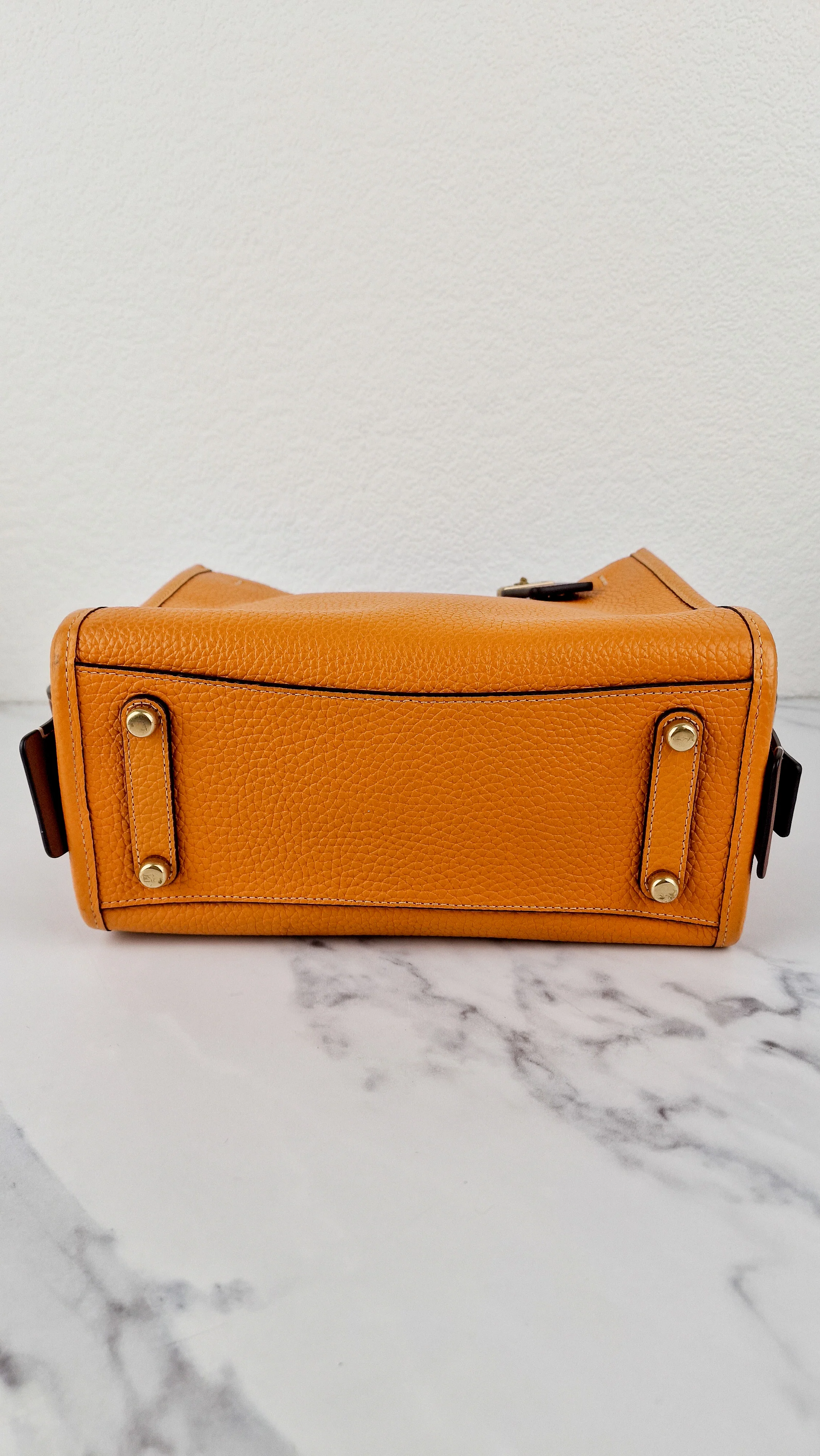Coach Rogue 25 Colorblock Papaya Orange Leather & Suede - Handbag Crossbody Shoulder Bag - Coach C5575 - Image 10