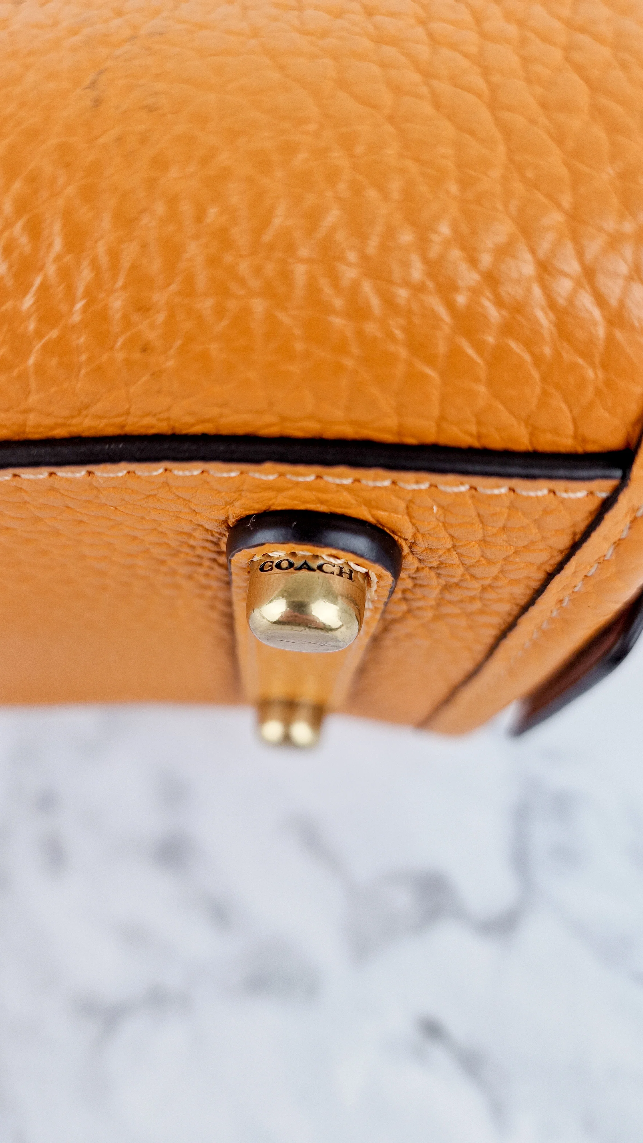 Coach Rogue 25 Colorblock Papaya Orange Leather & Suede - Handbag Crossbody Shoulder Bag - Coach C5575 - Image 14