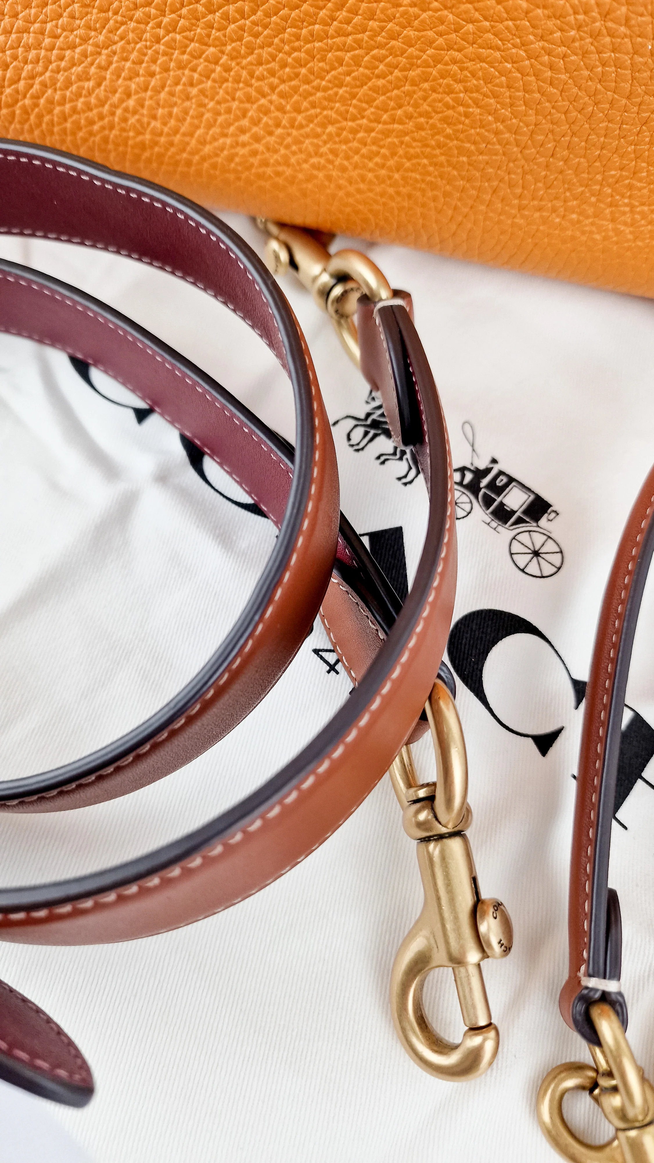 Coach Rogue 25 Colorblock Papaya Orange Leather & Suede - Handbag Crossbody Shoulder Bag - Coach C5575 - Image 21