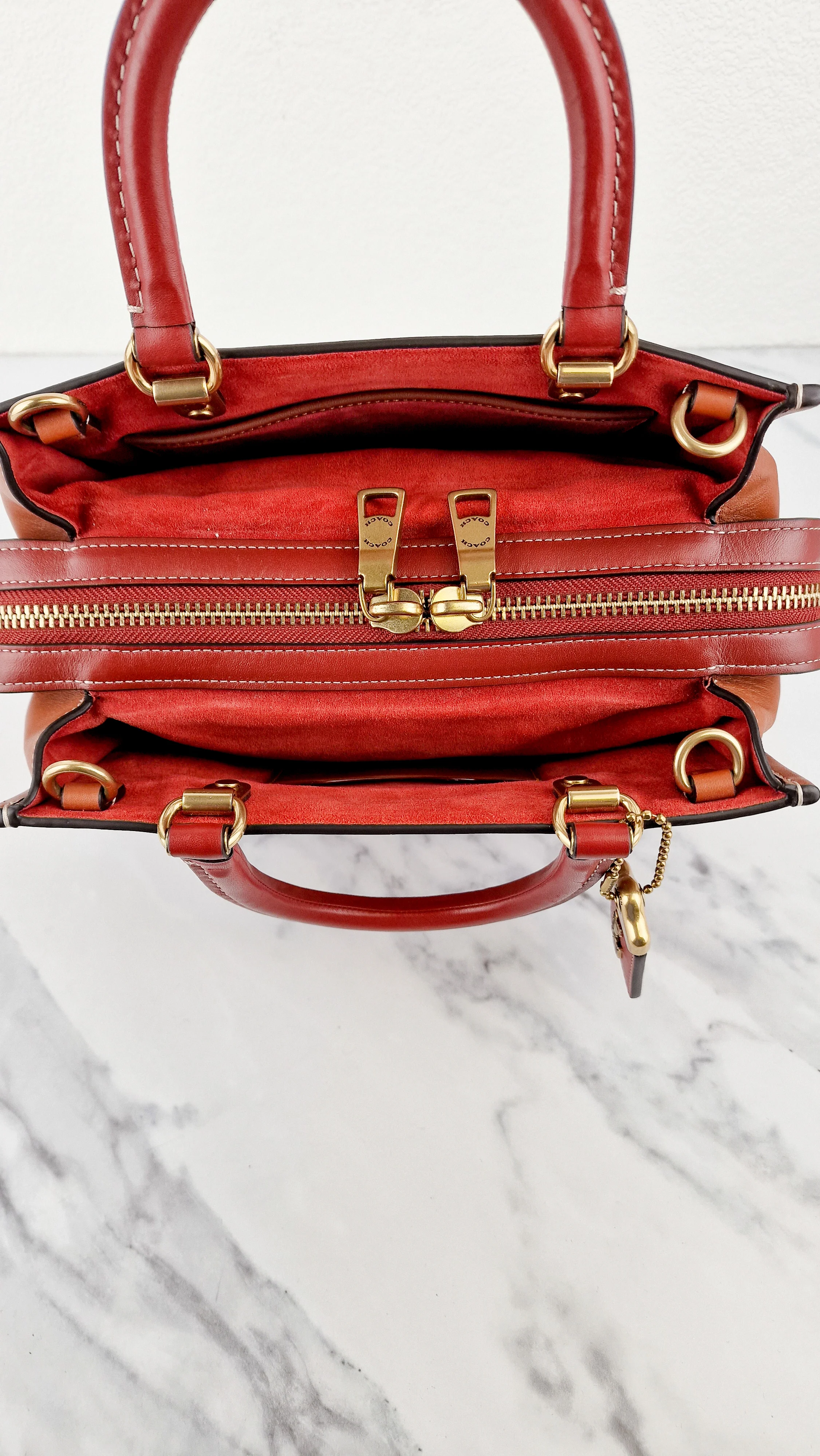 Coach Rogue 25 Signature Textile Jacquard with Embroidered Pink Elephants Handbag Coach C6165 - Image 12
