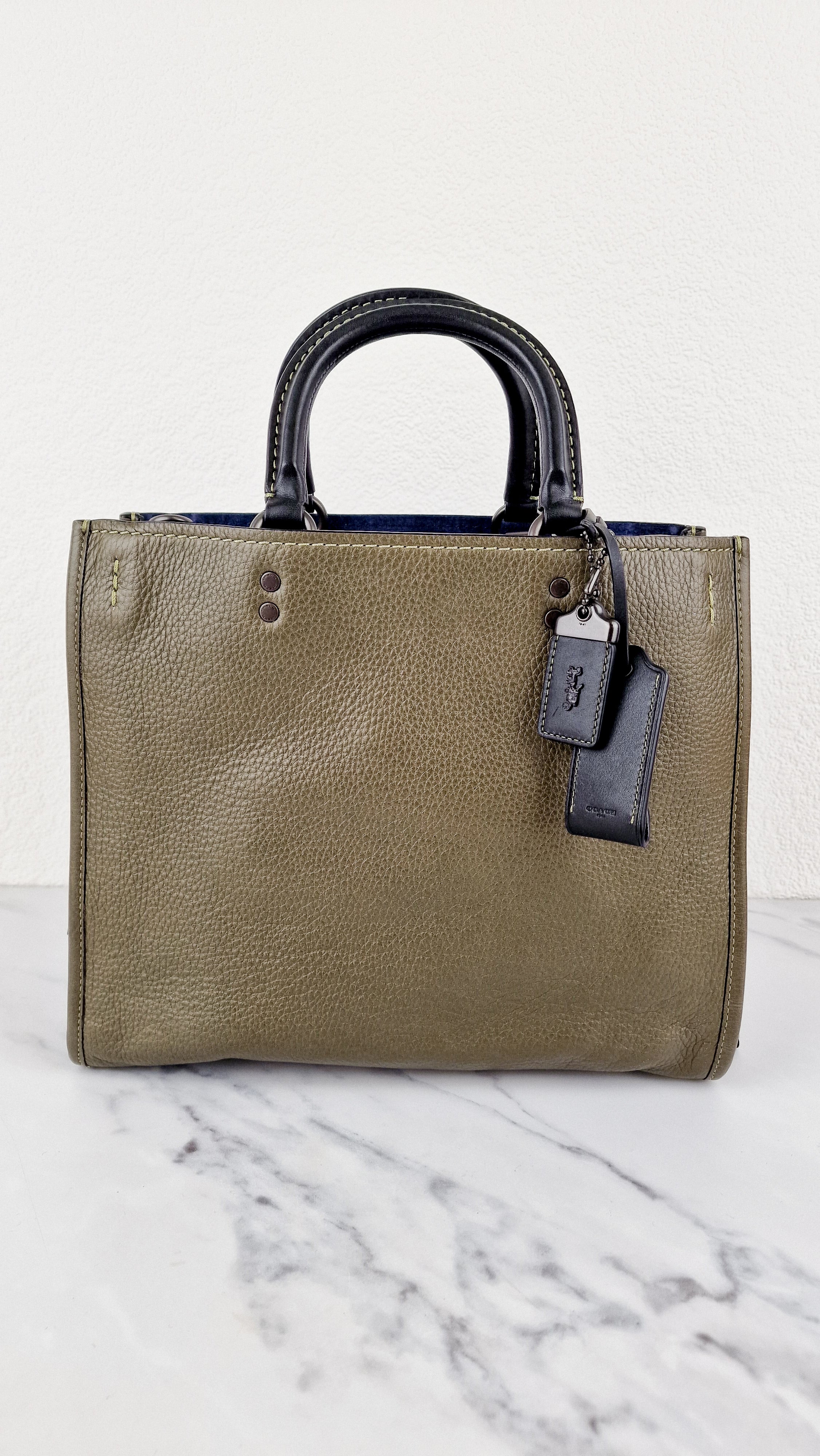 Coach Rogue 31 Olive Army Green With Black Details Handbag Colorblock Dark Green - Coach 38124 - Image 2