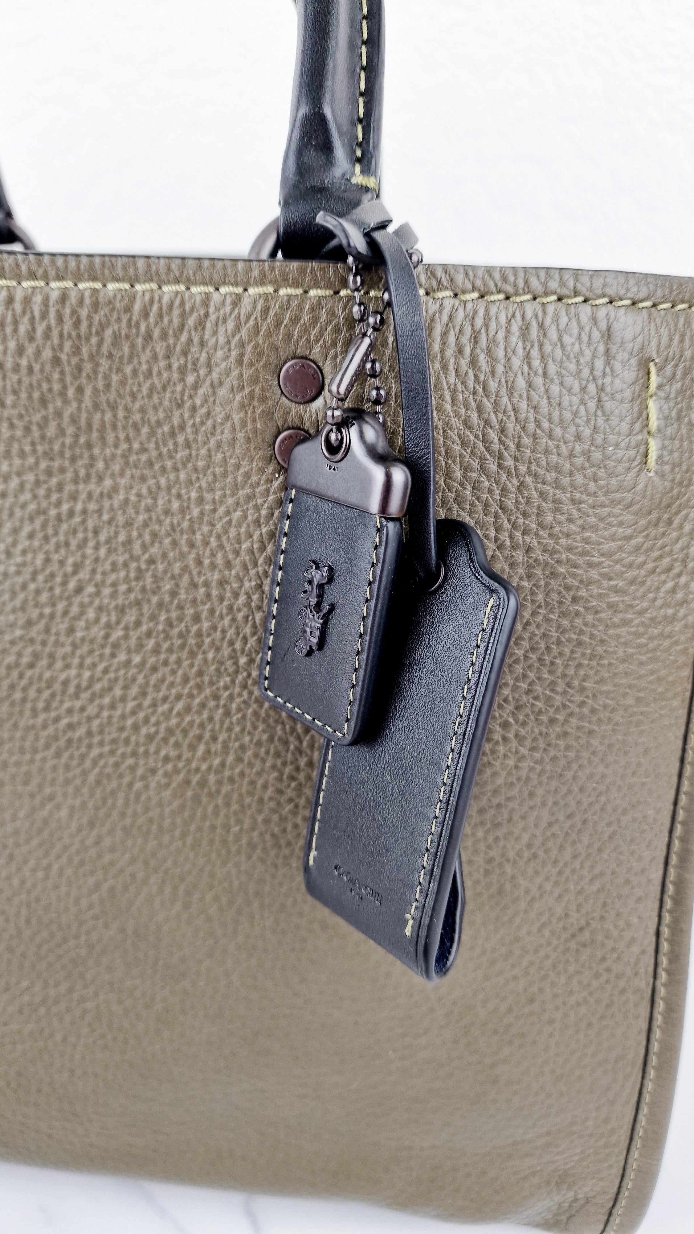 Coach Rogue 31 Olive Army Green With Black Details Handbag Colorblock Dark Green - Coach 38124 - Image 4