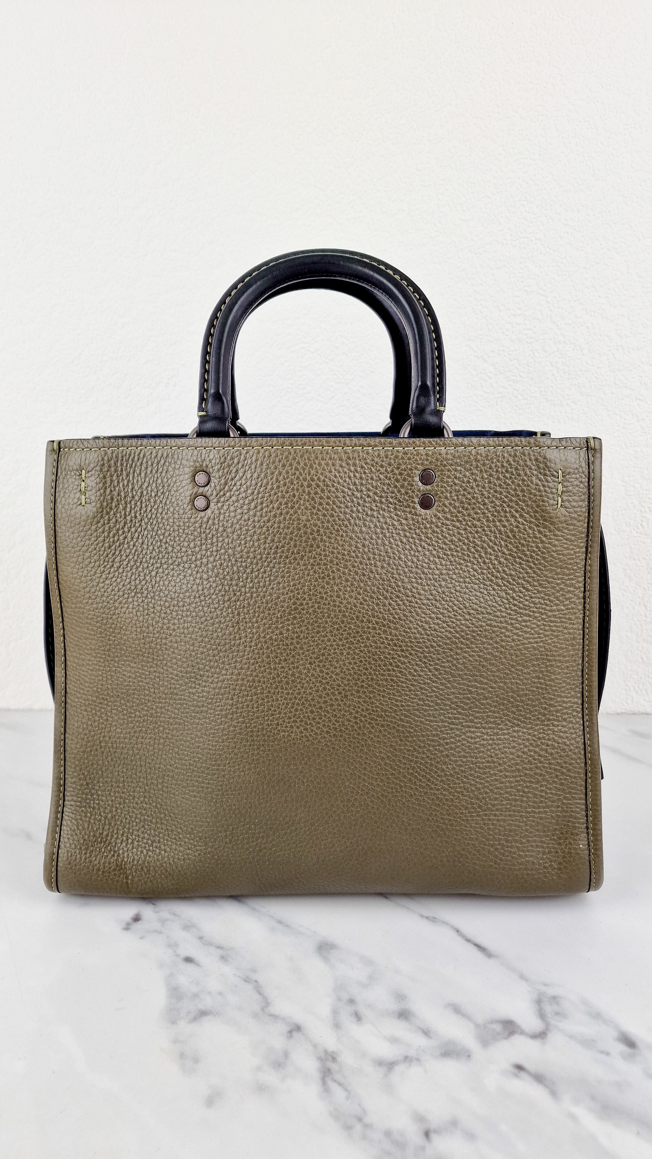 Coach Rogue 31 Olive Army Green With Black Details Handbag Colorblock Dark Green - Coach 38124 - Image 6