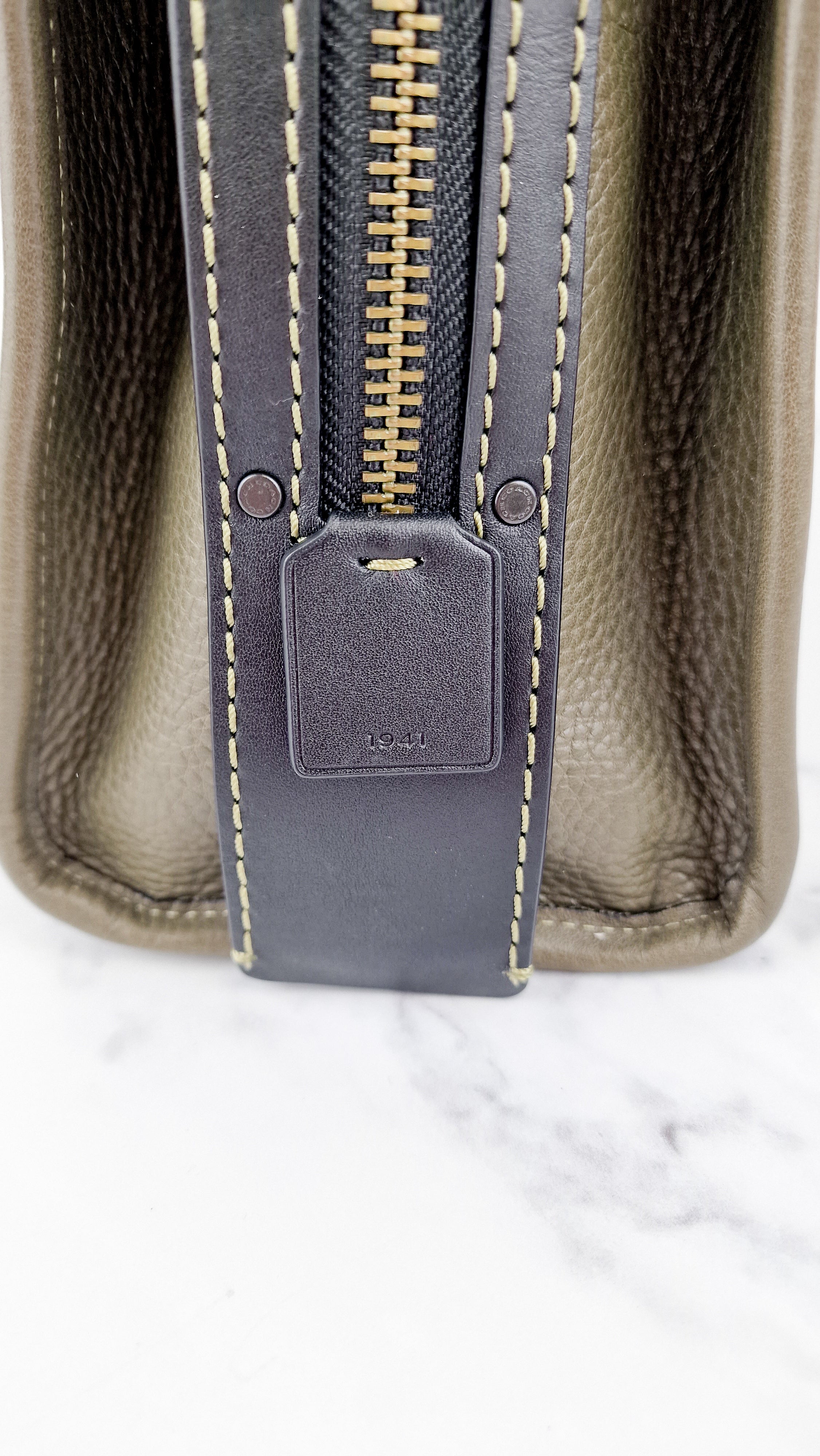 Coach Rogue 31 Olive Army Green With Black Details Handbag Colorblock Dark Green - Coach 38124 - Image 8