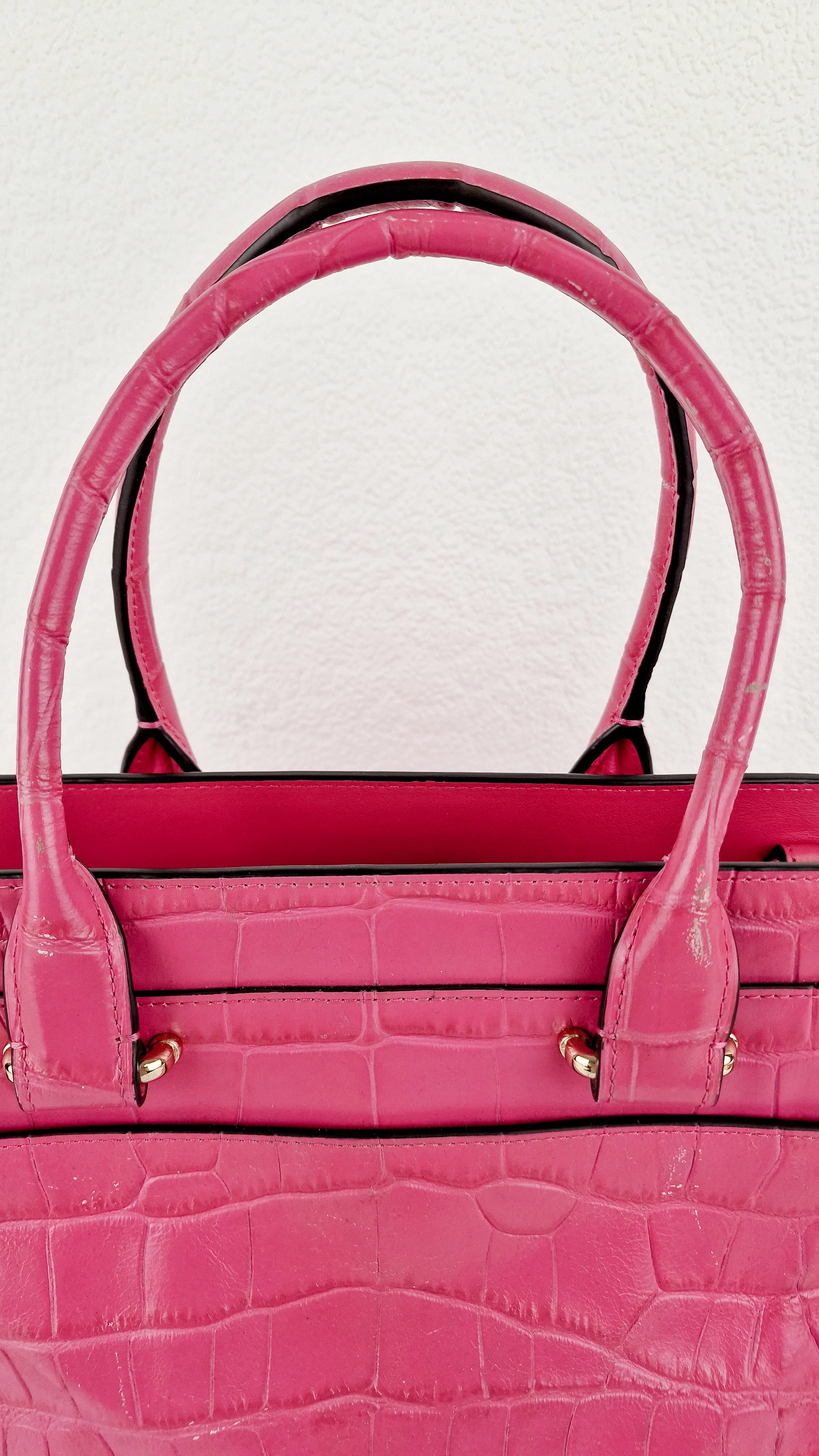 Coach Swagger Frame Bag in Pink Croc Embossed Leather - Handbag Crossbody Bag - Coach 37998 - Image 17
