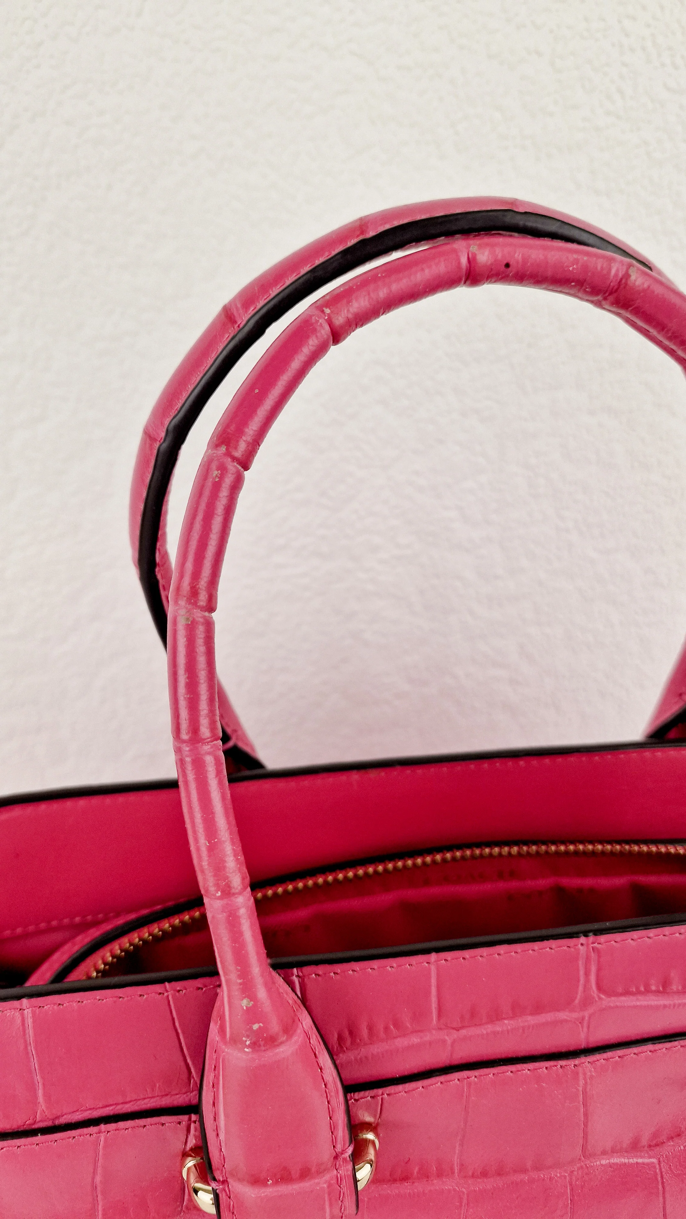 Coach Swagger Frame Bag in Pink Croc Embossed Leather - Handbag Crossbody Bag - Coach 37998 - Image 9