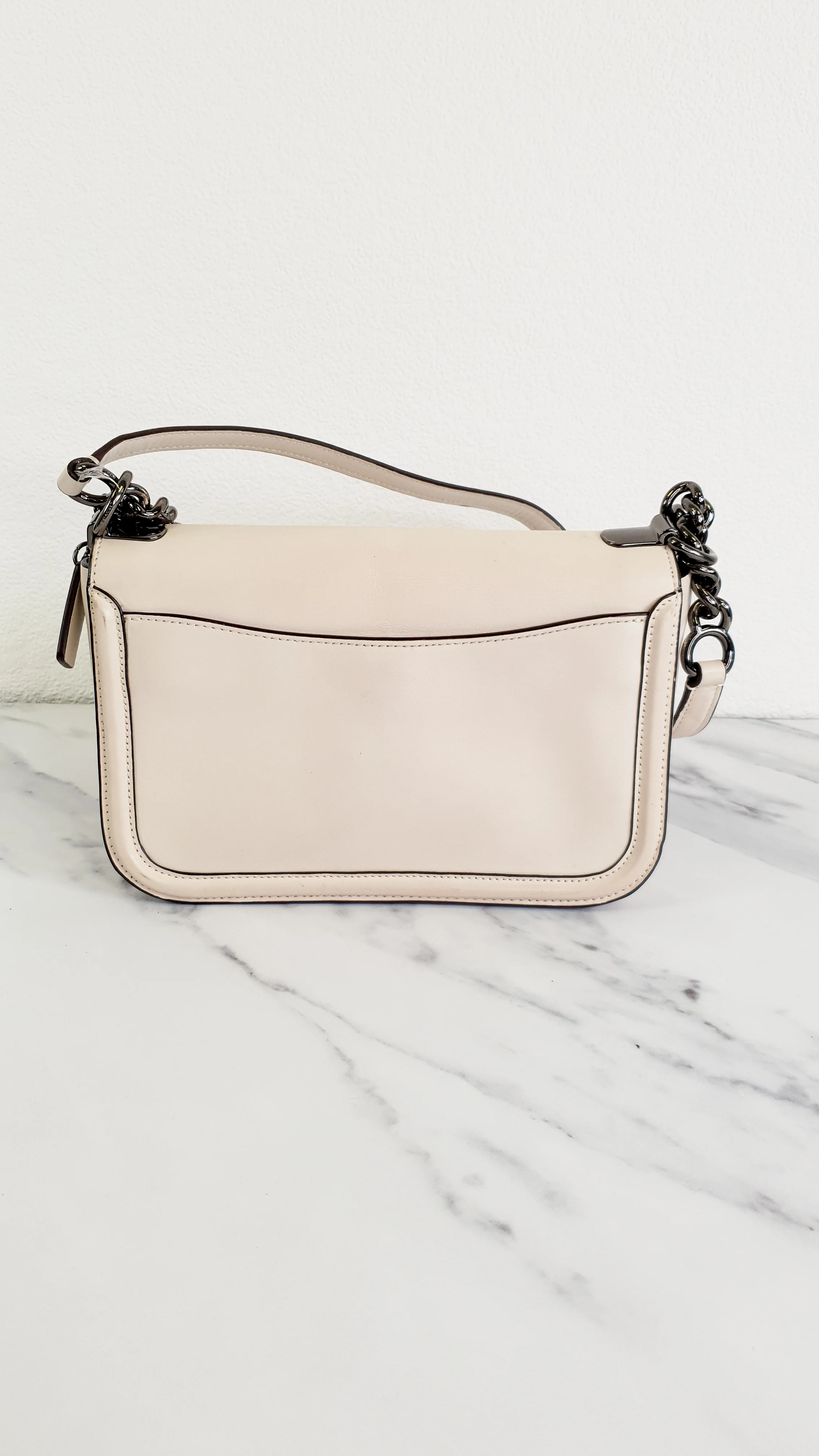 Coach Swagger Shoulder Bag Crossbody Bag in Chalk Smooth Leather - Coach 54640 - Image 10