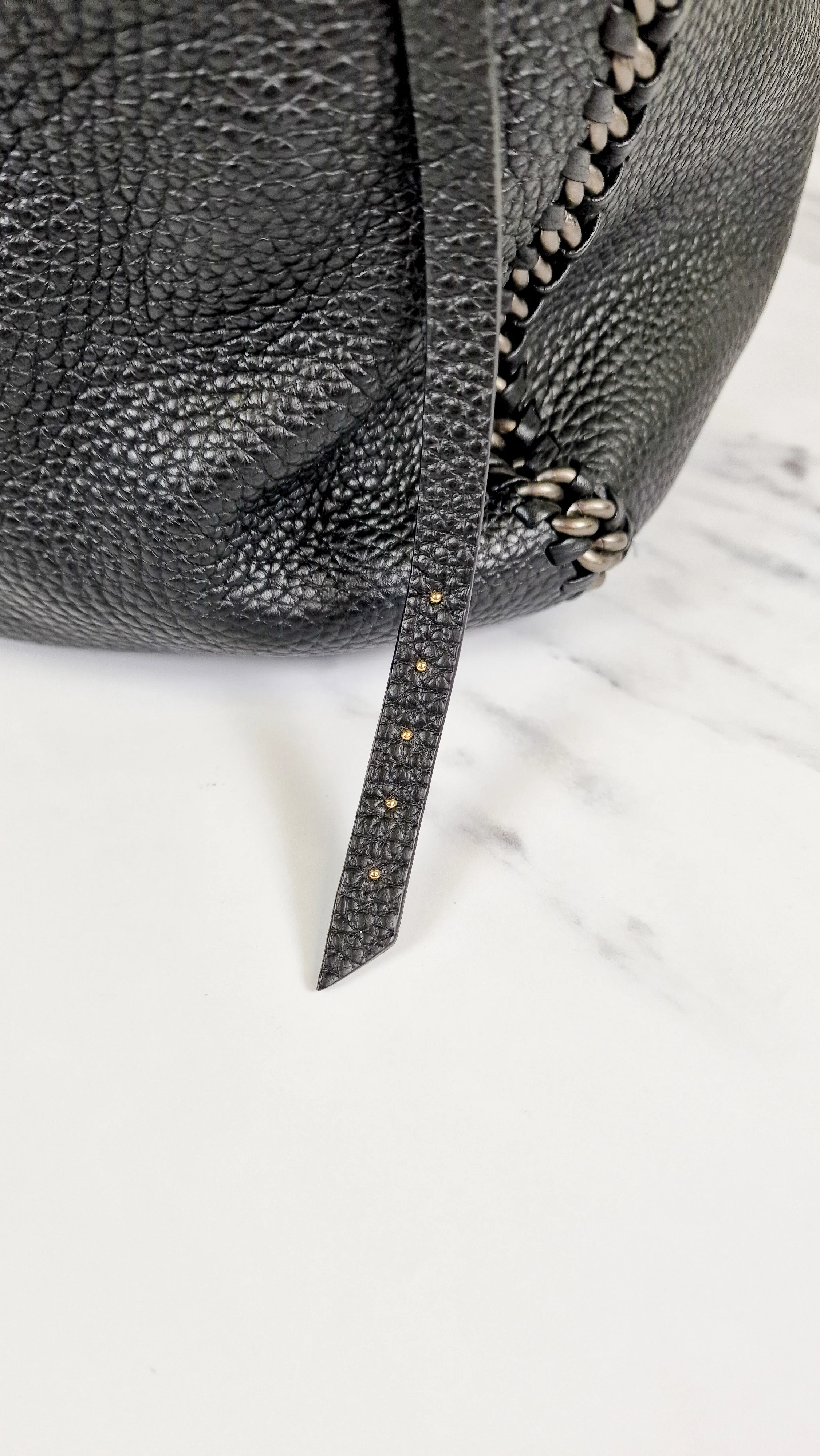 Coach Tatum Tall Tote in Black Pebble Leather with Whiplash Detail & Feather Charm - Large Black Shoulder Bag - Coach 33916 - Image 10