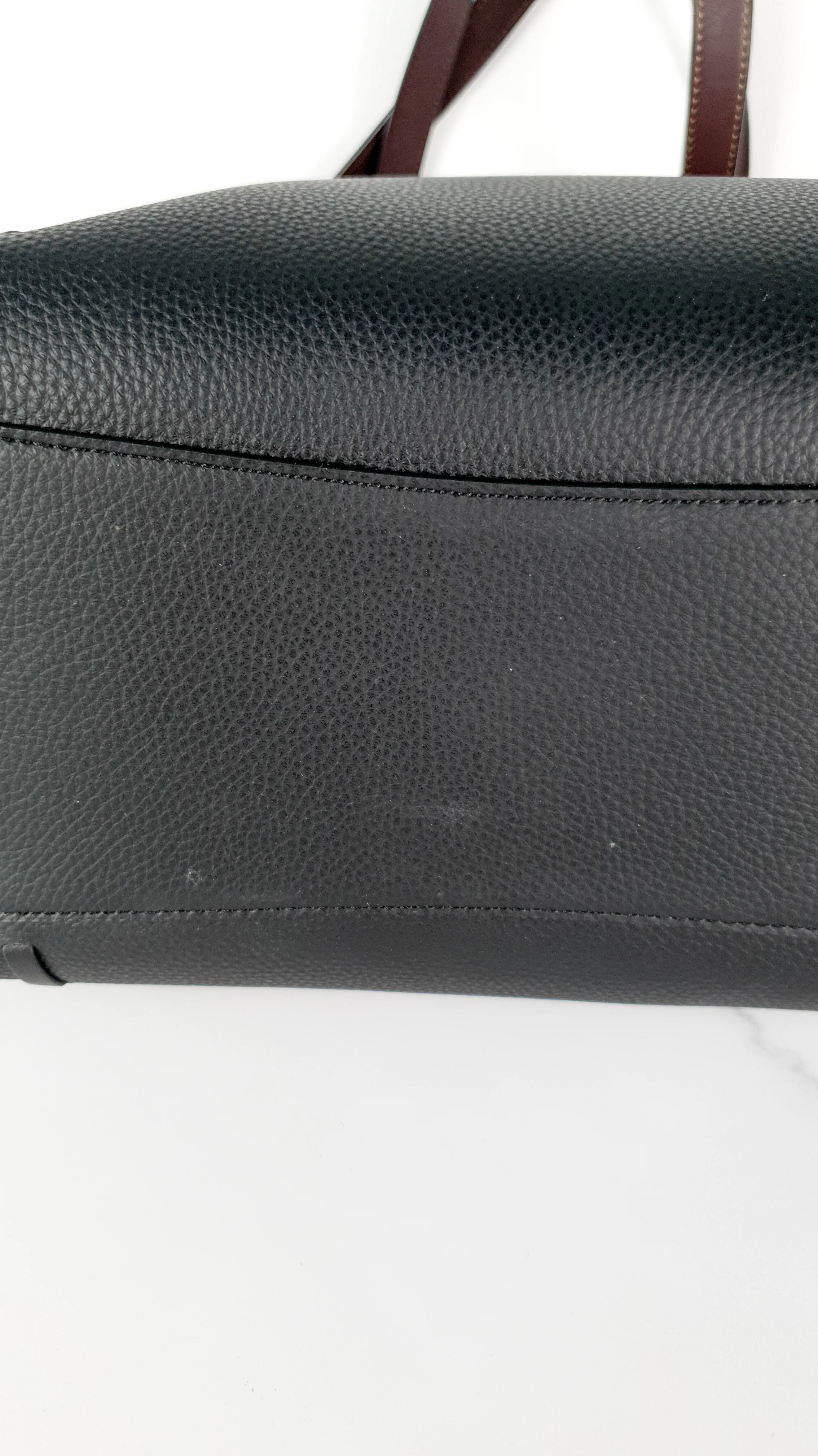 Coach Tote 34 in Black and Brown Leather with Whipstitch & Tassle Detail - Bag Handbag Coach 37084 - Image 15