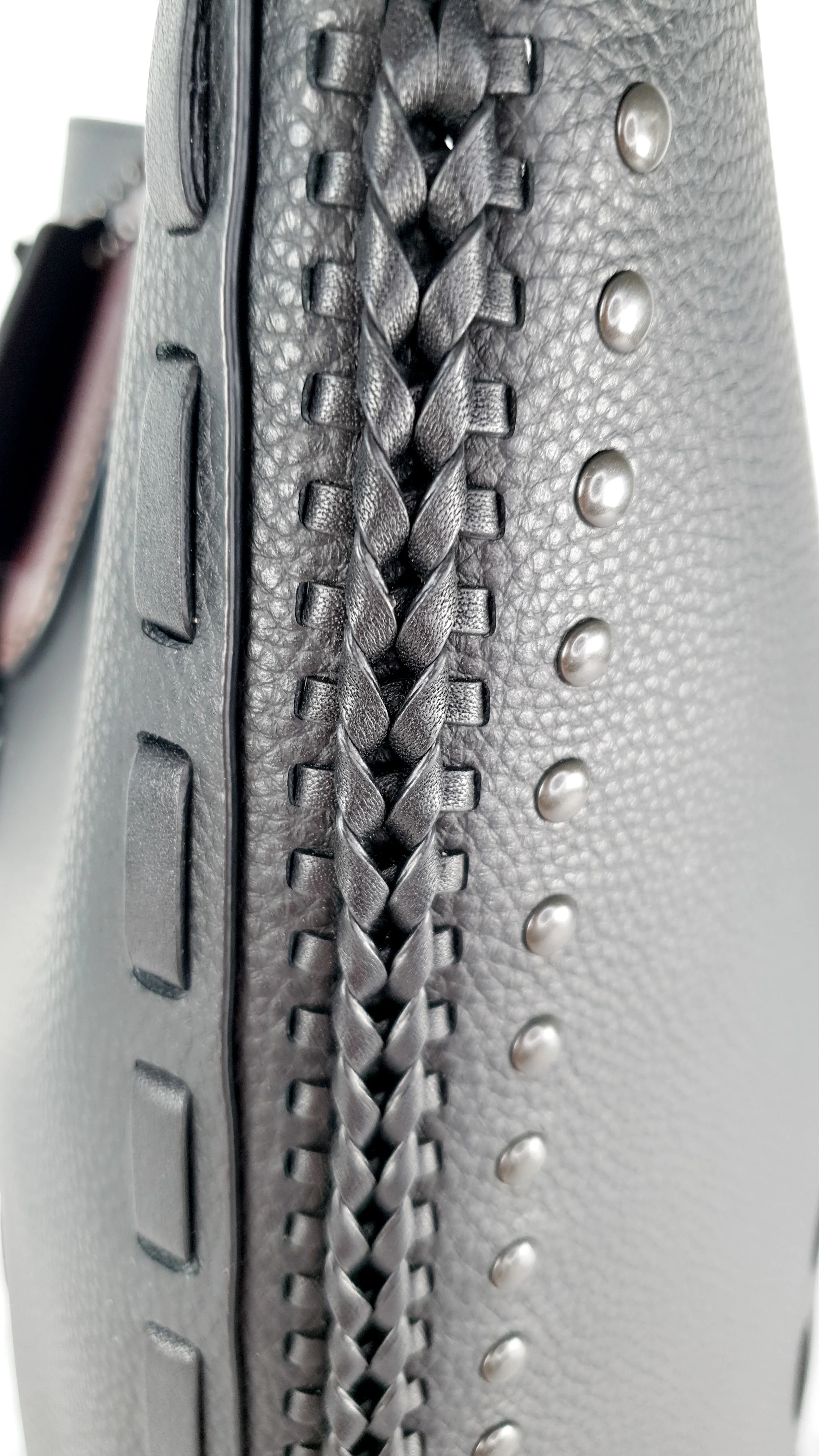 Coach Tote 34 in Black and Brown Leather with Whipstitch & Tassle Detail - Bag Handbag Coach 37084 - Image 9