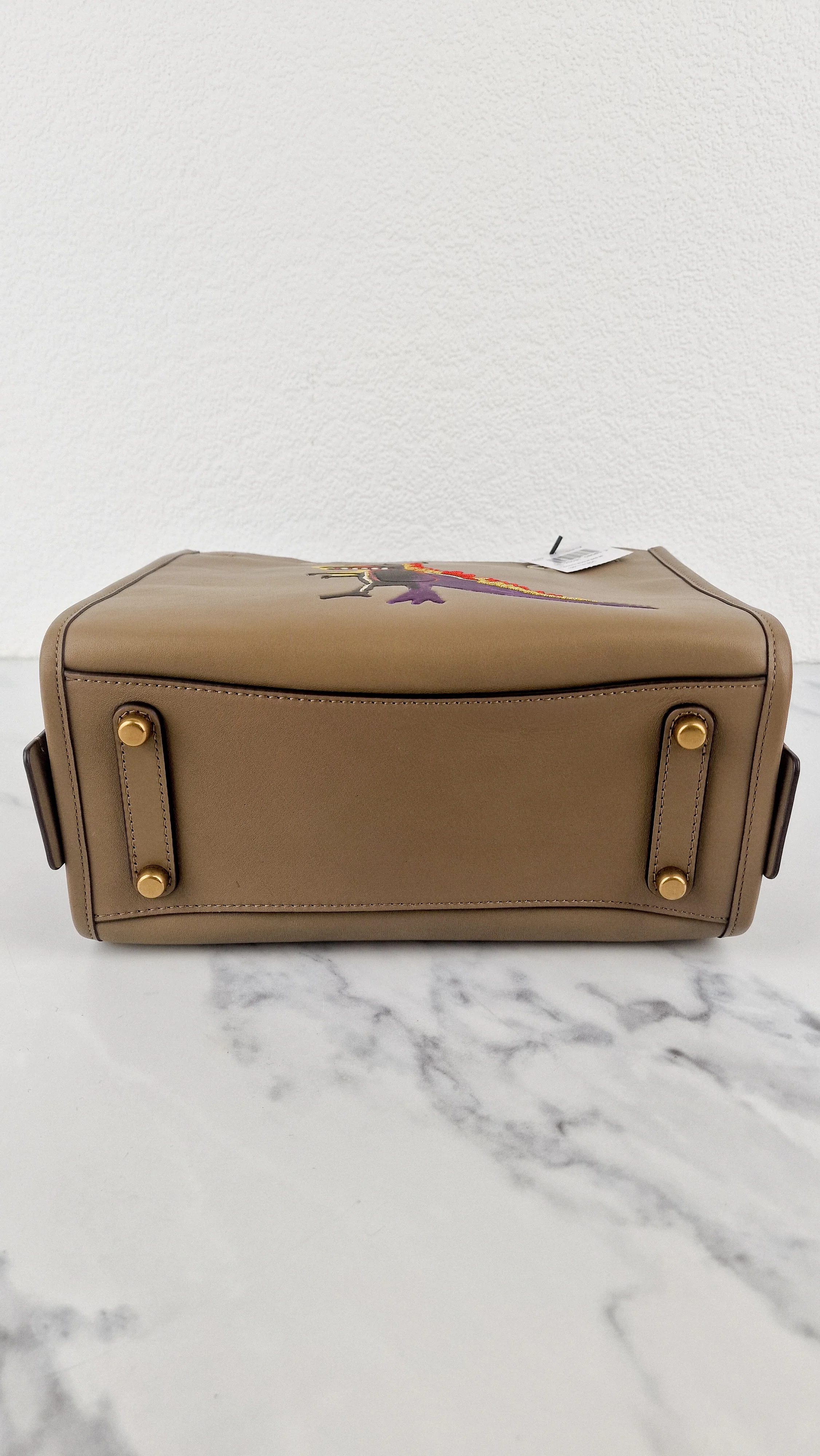 Coach x Jean-Michel Basquiat Rogue 25 Pez Dispenser Dinosaur Bag in Elm Leather & Suede - Handbag Crosbody Shoulder Bag in Taupe Beechwood Coach 6889 - Image 12