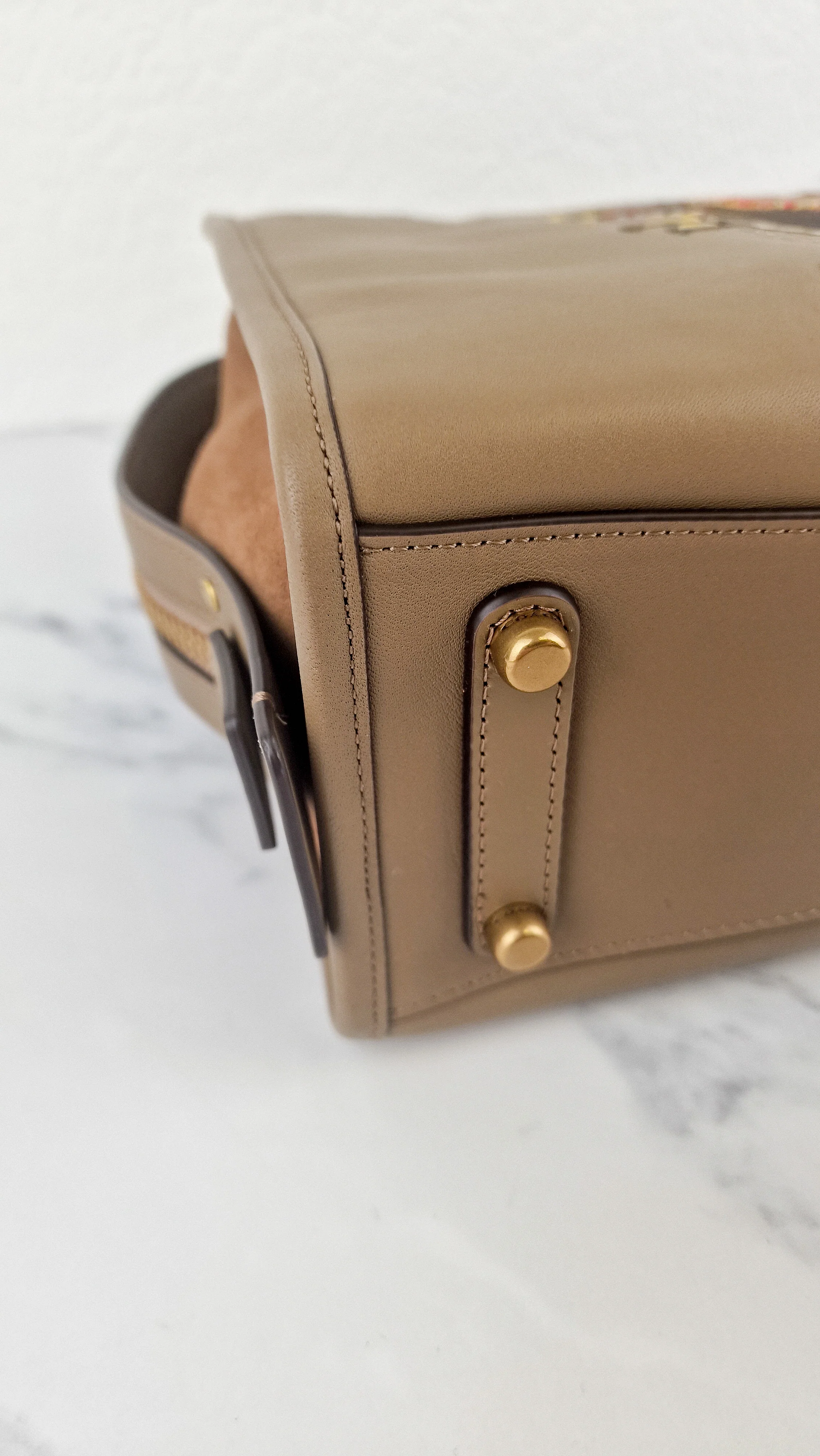 Coach x Jean-Michel Basquiat Rogue 25 Pez Dispenser Dinosaur Bag in Elm Leather & Suede - Handbag Crosbody Shoulder Bag in Taupe Beechwood Coach 6889 - Image 14