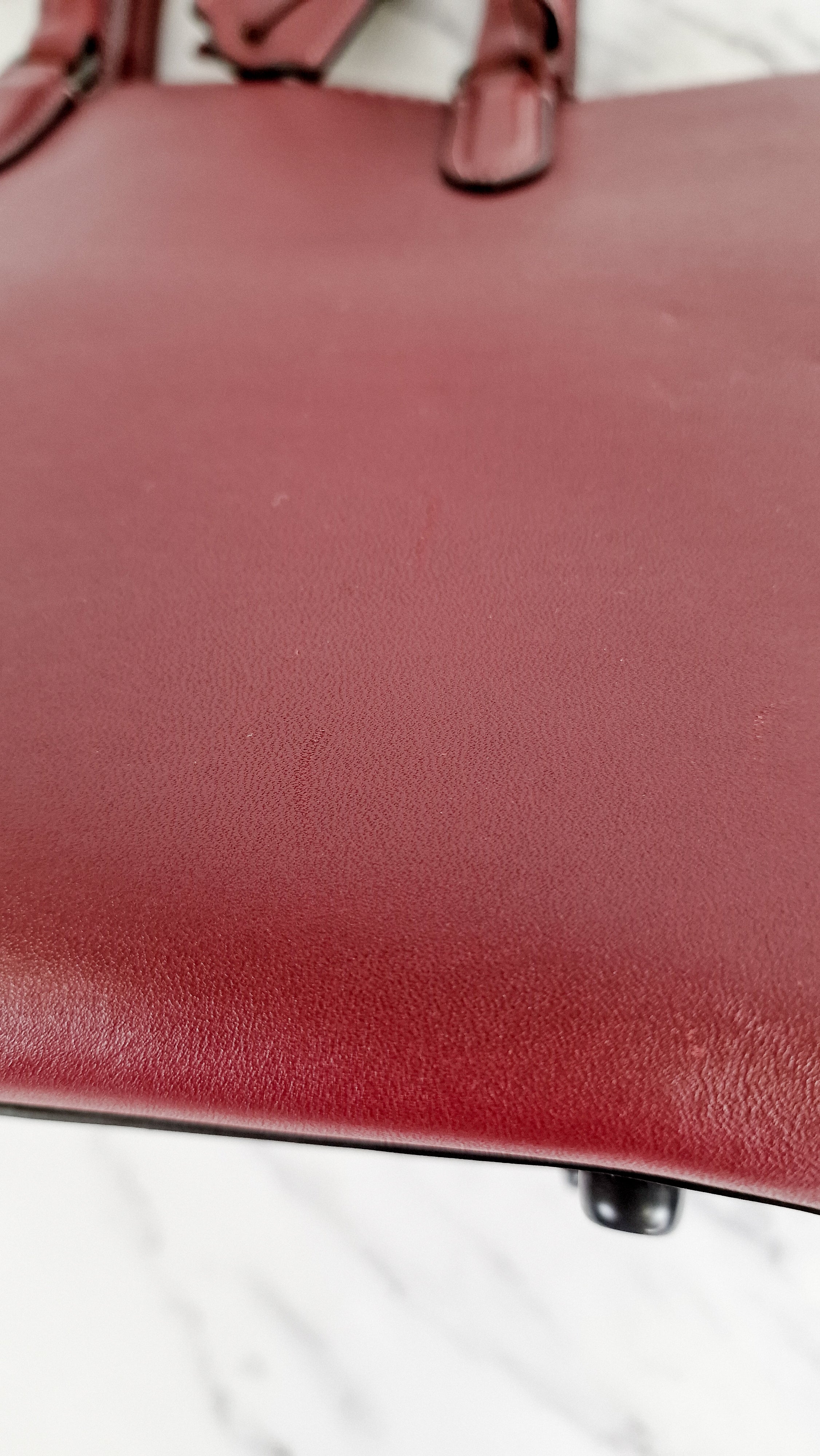 Coach 1941 Dakotah Satchel in Burgundy Red Smooth Leather - Handbag Crossbody Bag - Coach 59132 - Image 15