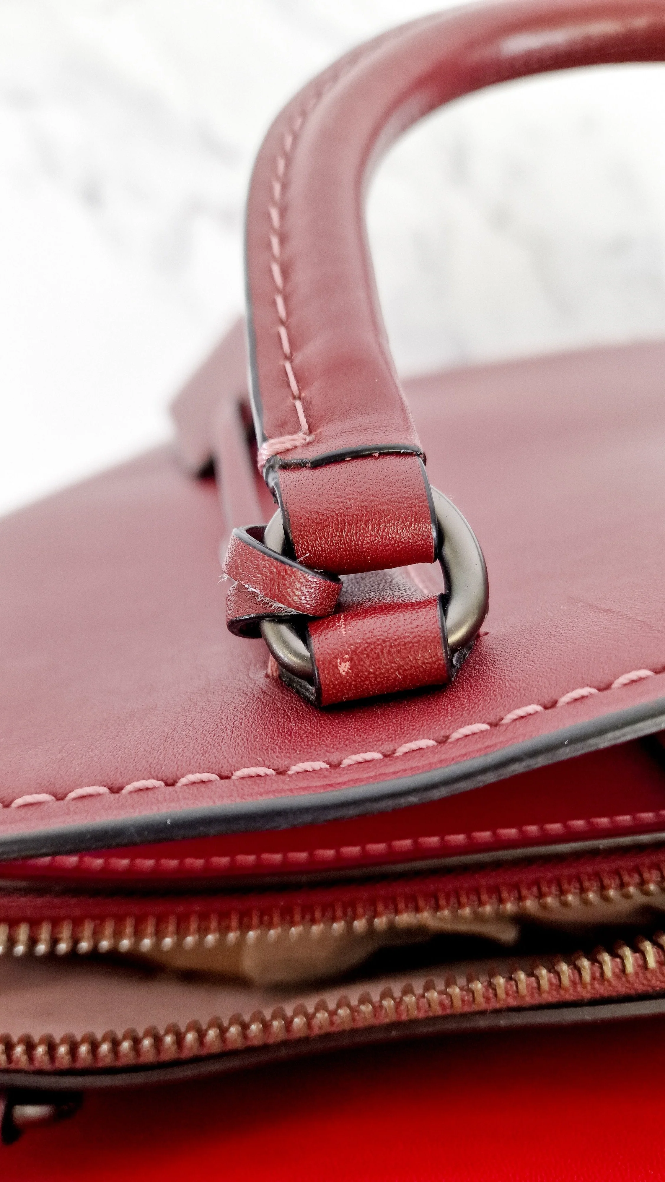 Coach 1941 Dakotah Satchel in Burgundy Red Smooth Leather - Handbag Crossbody Bag - Coach 59132 - Image 17