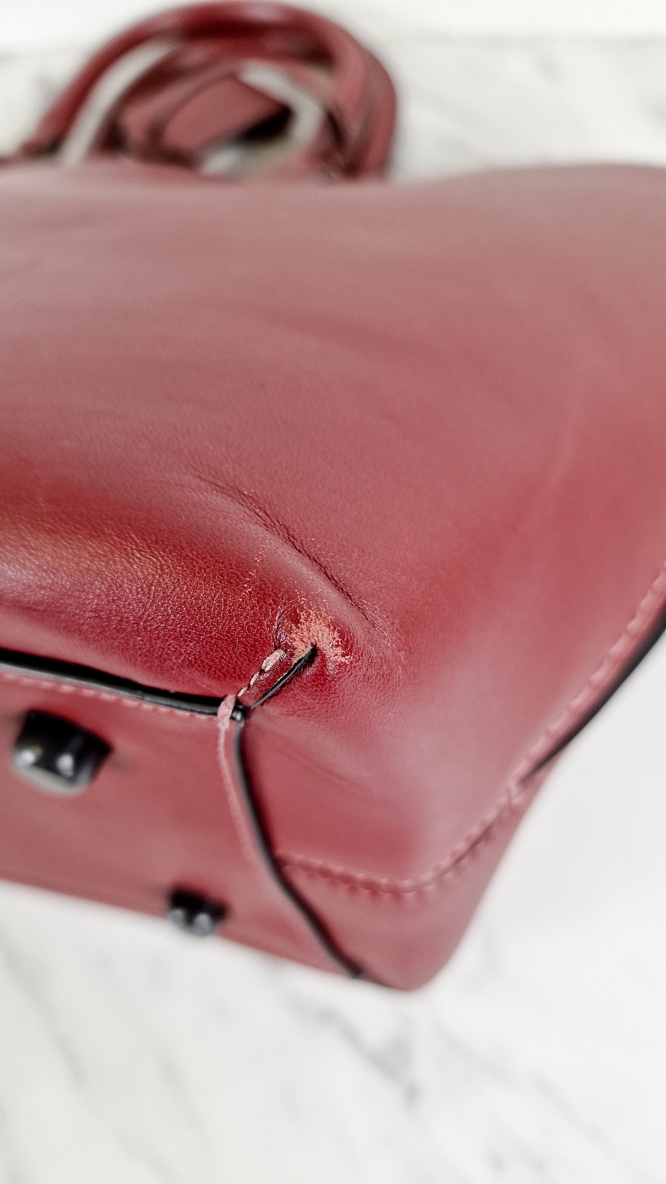 Coach 1941 Dakotah Satchel in Burgundy Red Smooth Leather - Handbag Crossbody Bag - Coach 59132 - Image 20
