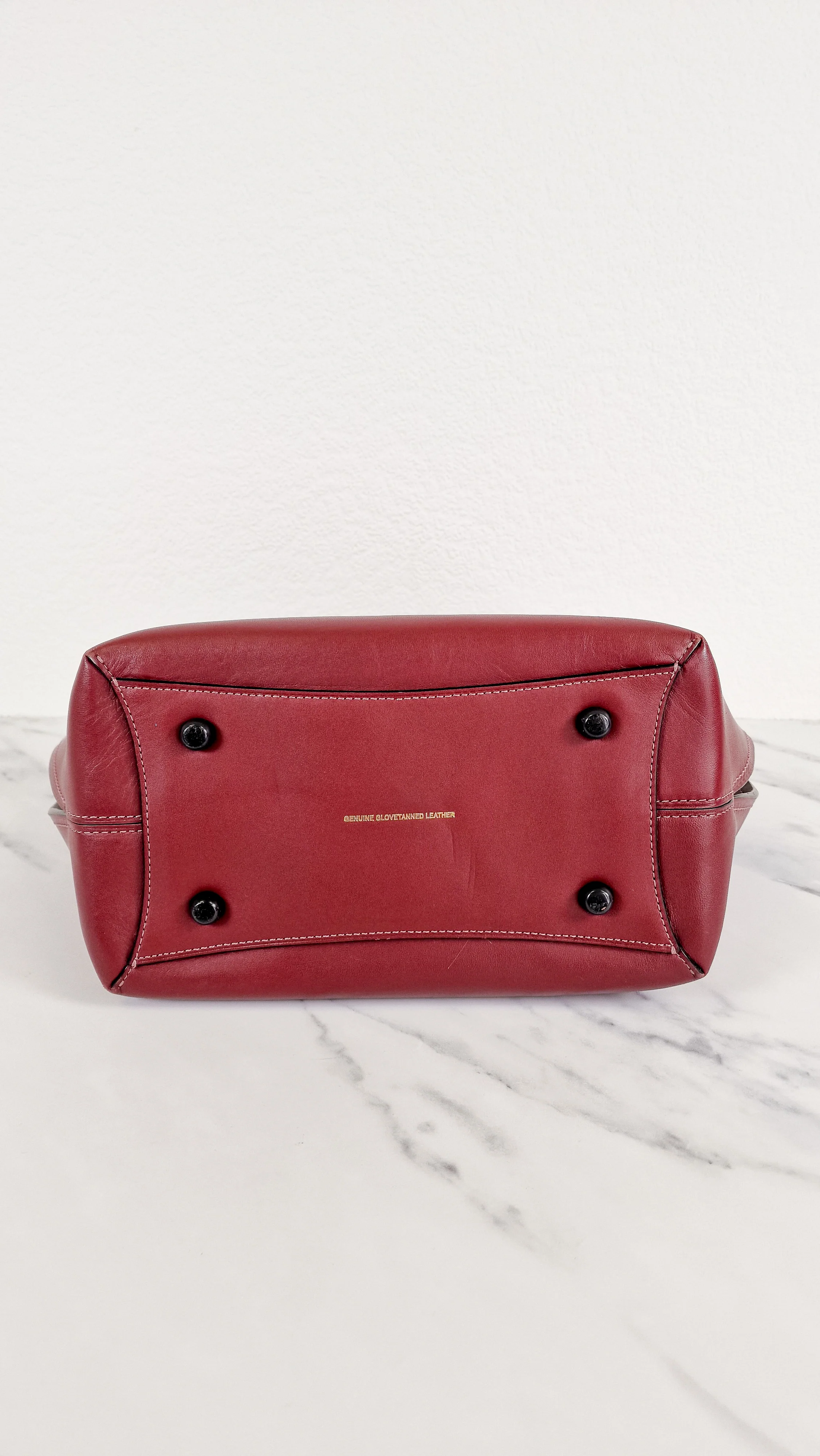 Coach 1941 Dakotah Satchel in Burgundy Red Smooth Leather - Handbag Crossbody Bag - Coach 59132 - Image 7